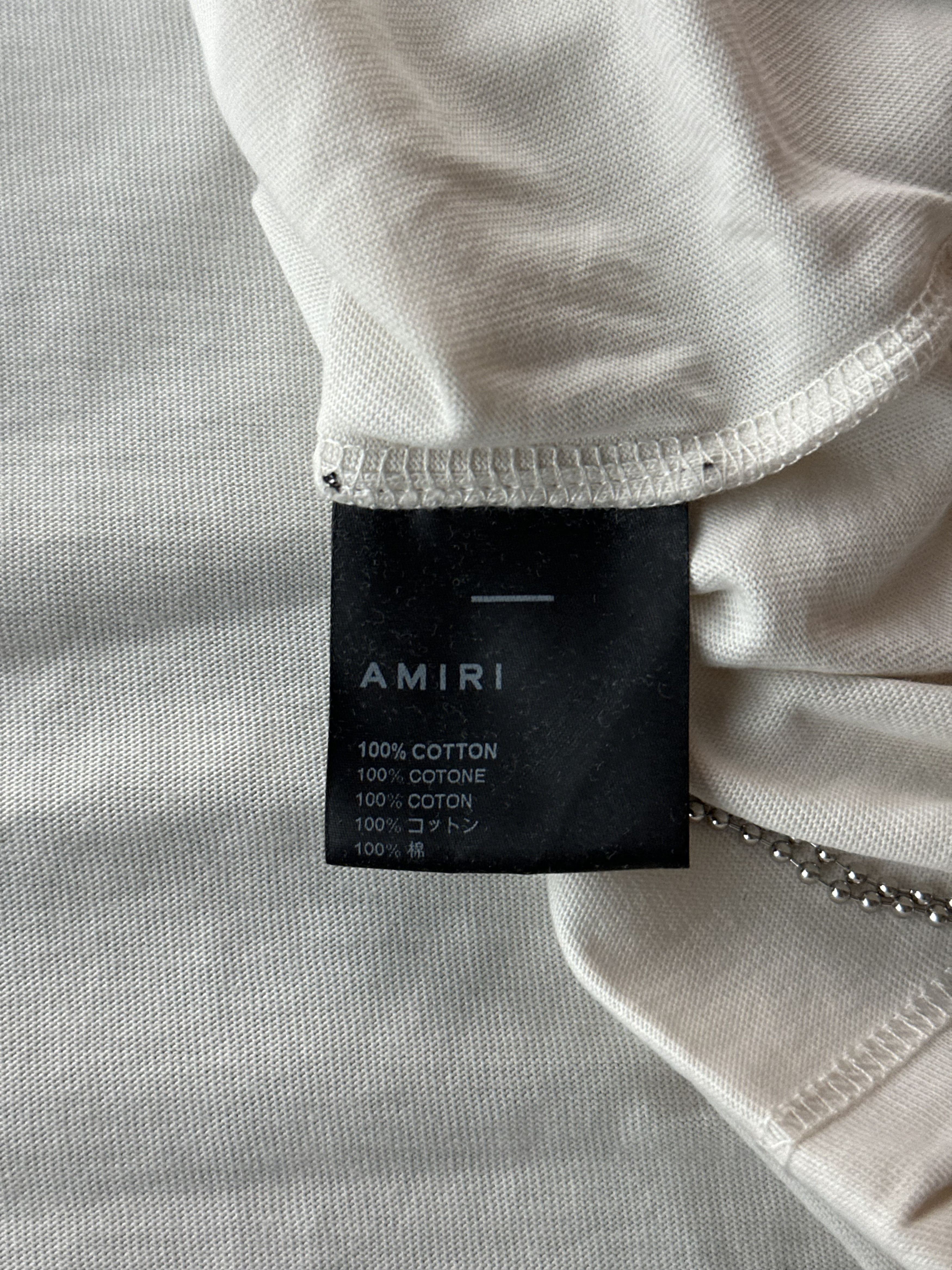 Amiri Amiri Beige & White MA Bar Logo T-Shirt Size US XXL / EU 58 / 5 - 4 Thumbnail
