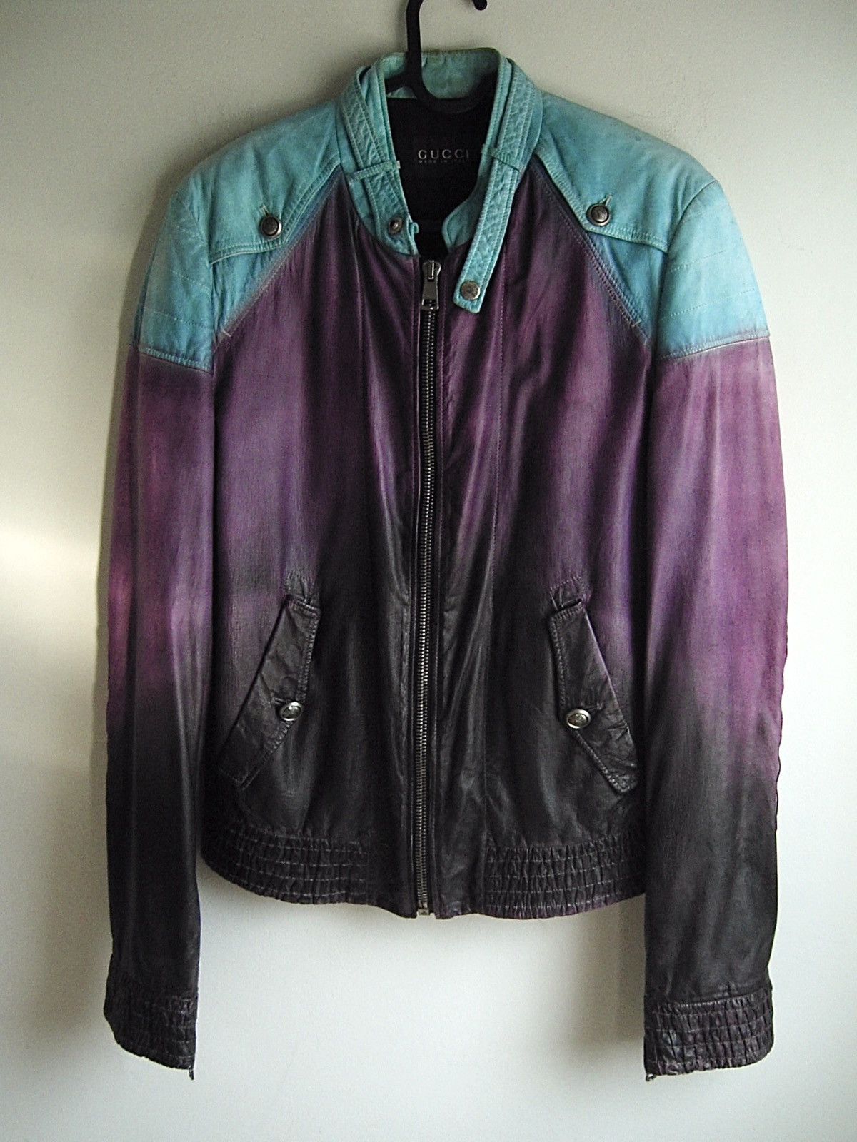 Gucci Gucci SS09 Gradient Leather Biker Jacket Size US M / EU 48-50 / 2 - 1 Thumbnail