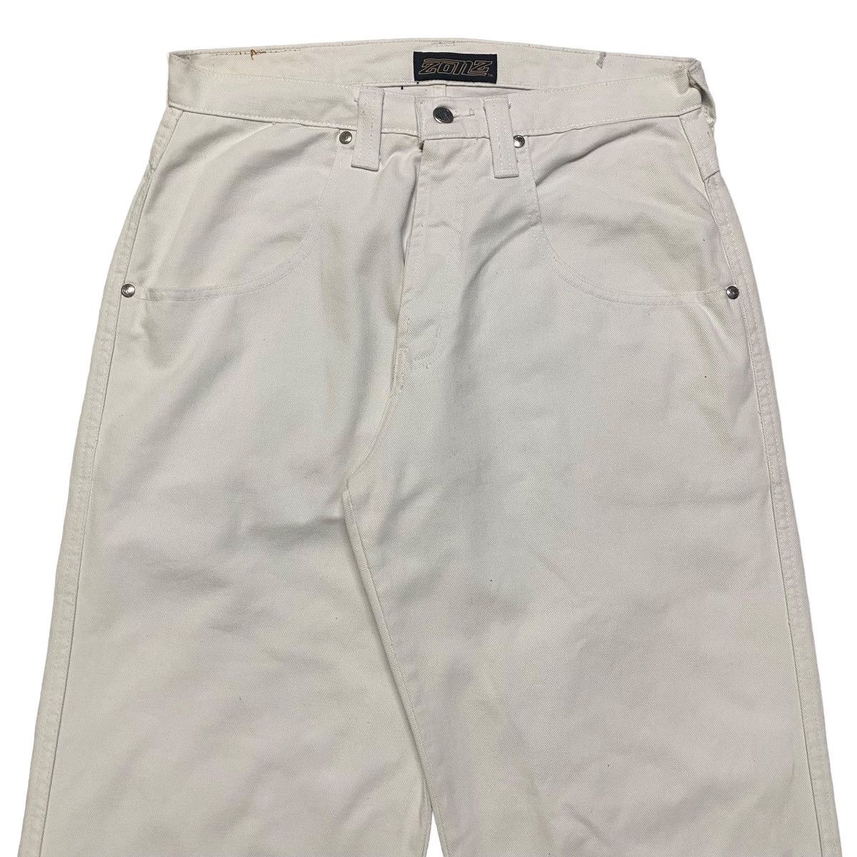 Vintage Vintage ZONZ White Denim Baggy Wide Leg Pants Size US 32 / EU 48 - 3 Thumbnail