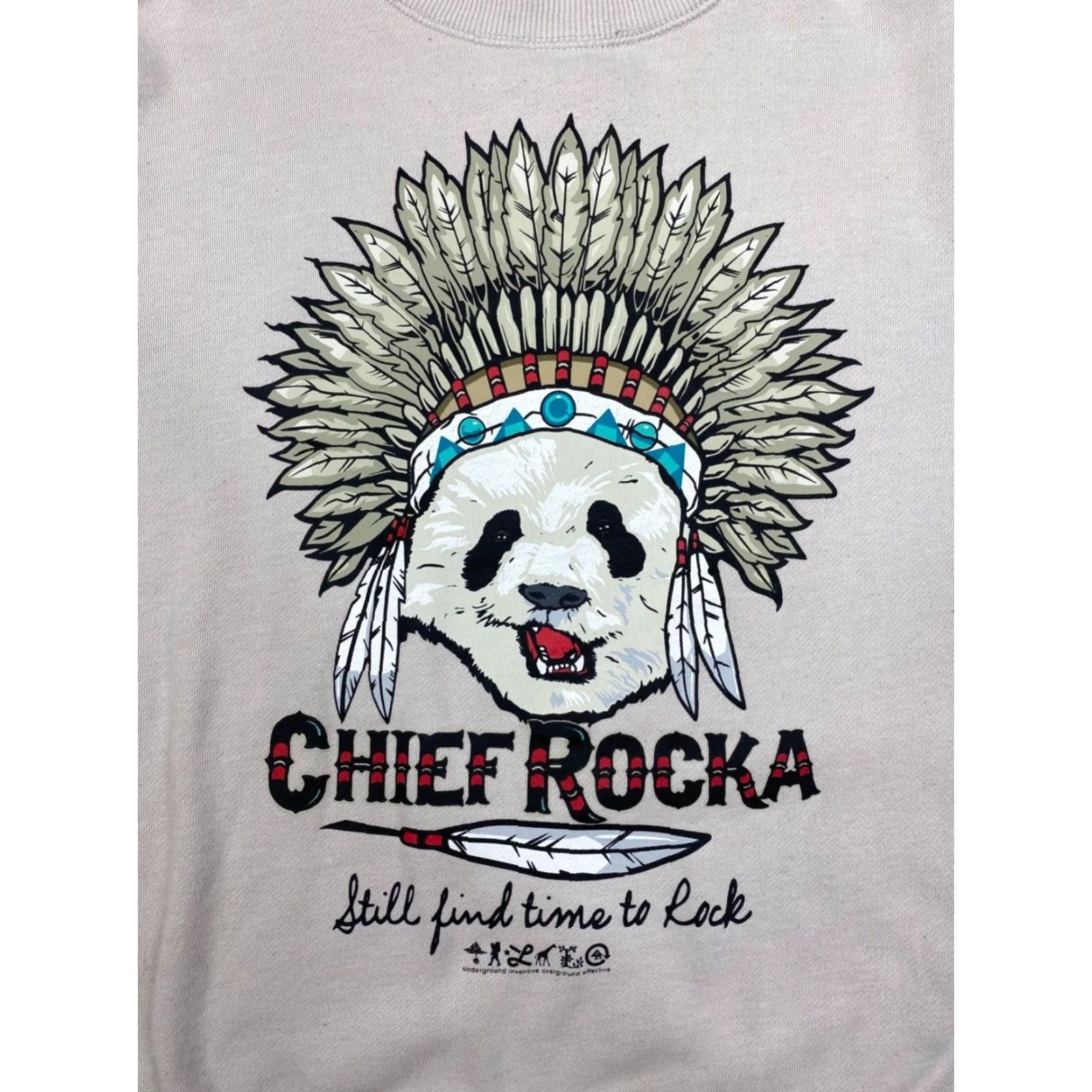 Vintage LRG Chief Panda Sweatshirt M Gray Crew Neck Pullover Sweatshirt Men Size US M / EU 48-50 / 2 - 2 Thumbnail