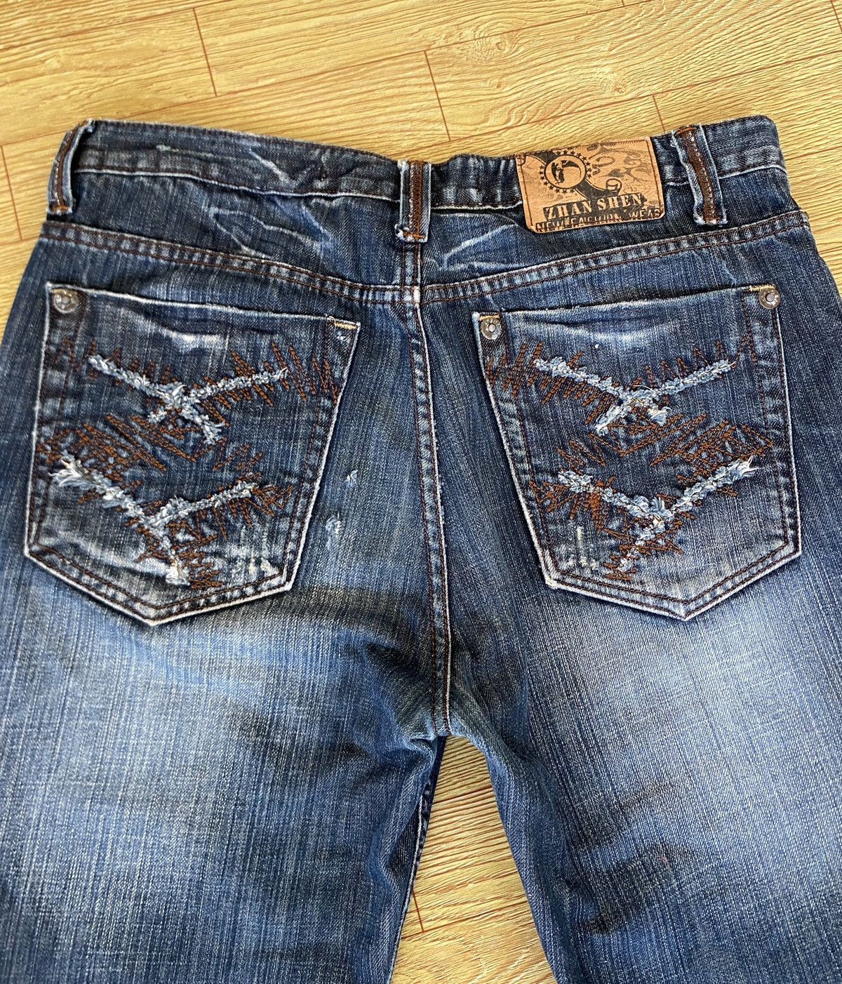 Japanese Brand Very Rare Vintage Japanee Brand Zhan Shen Baggy Jeans 2000s Size US 36 / EU 52 - 4 Thumbnail