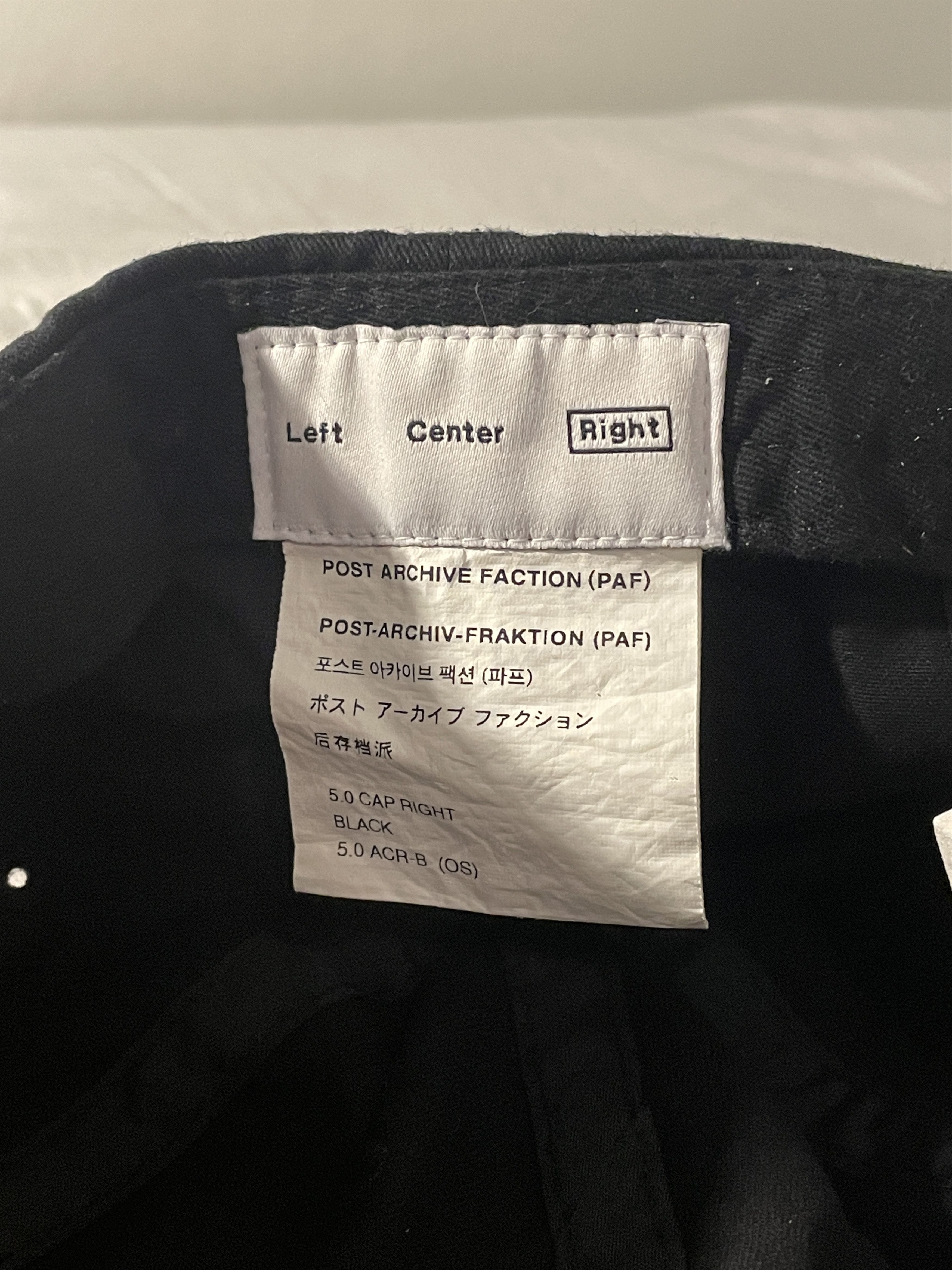 POST ARCHIVE FACTION (PAF) Post Archive Faction 5.0 Right Seoul Cap Size ONE SIZE - 8 Thumbnail