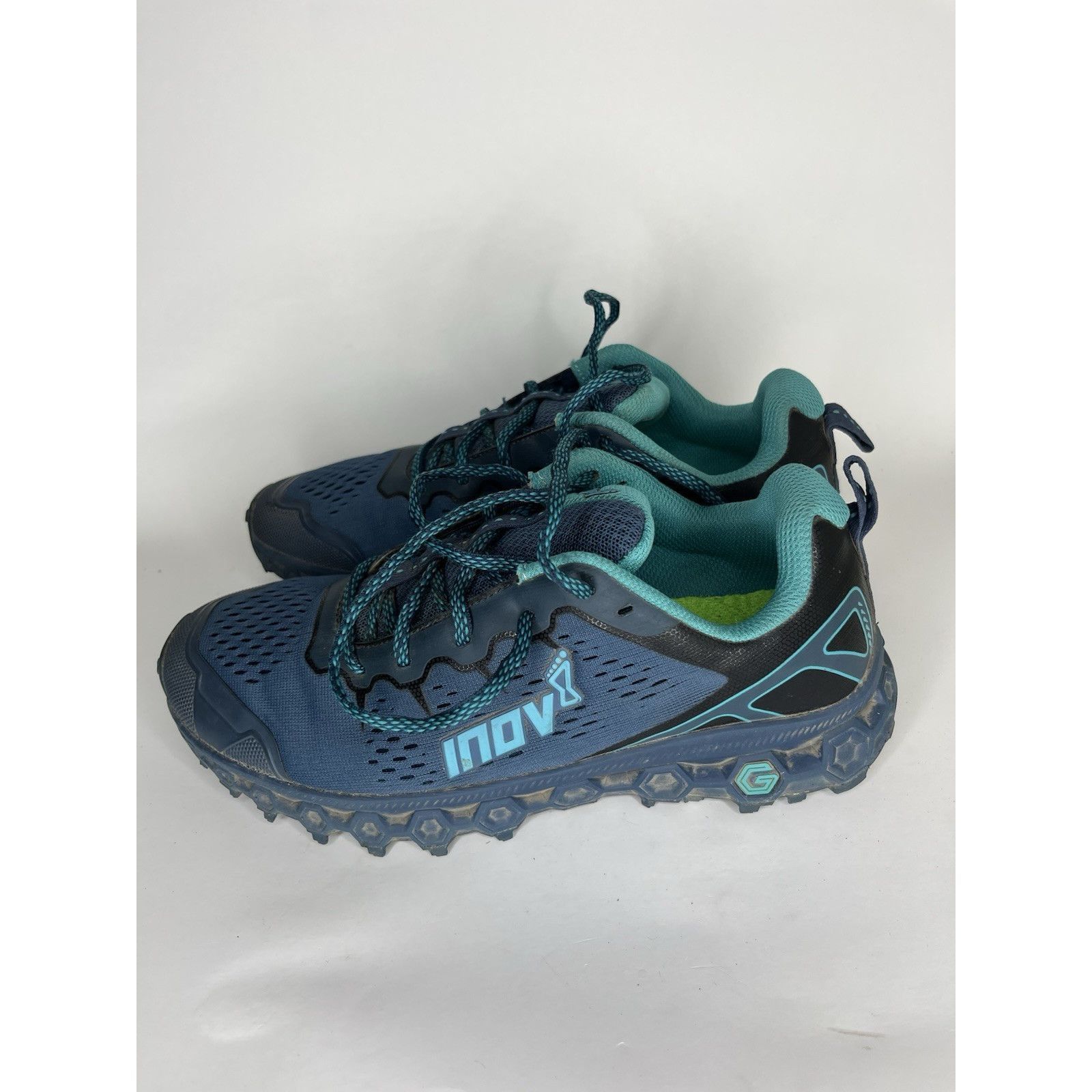 8 by YOOX inov 8 Blue Synthetic Athletic Gym Running Lace Up Shoes Wom Size US 9 / IT 39 - 3 Thumbnail