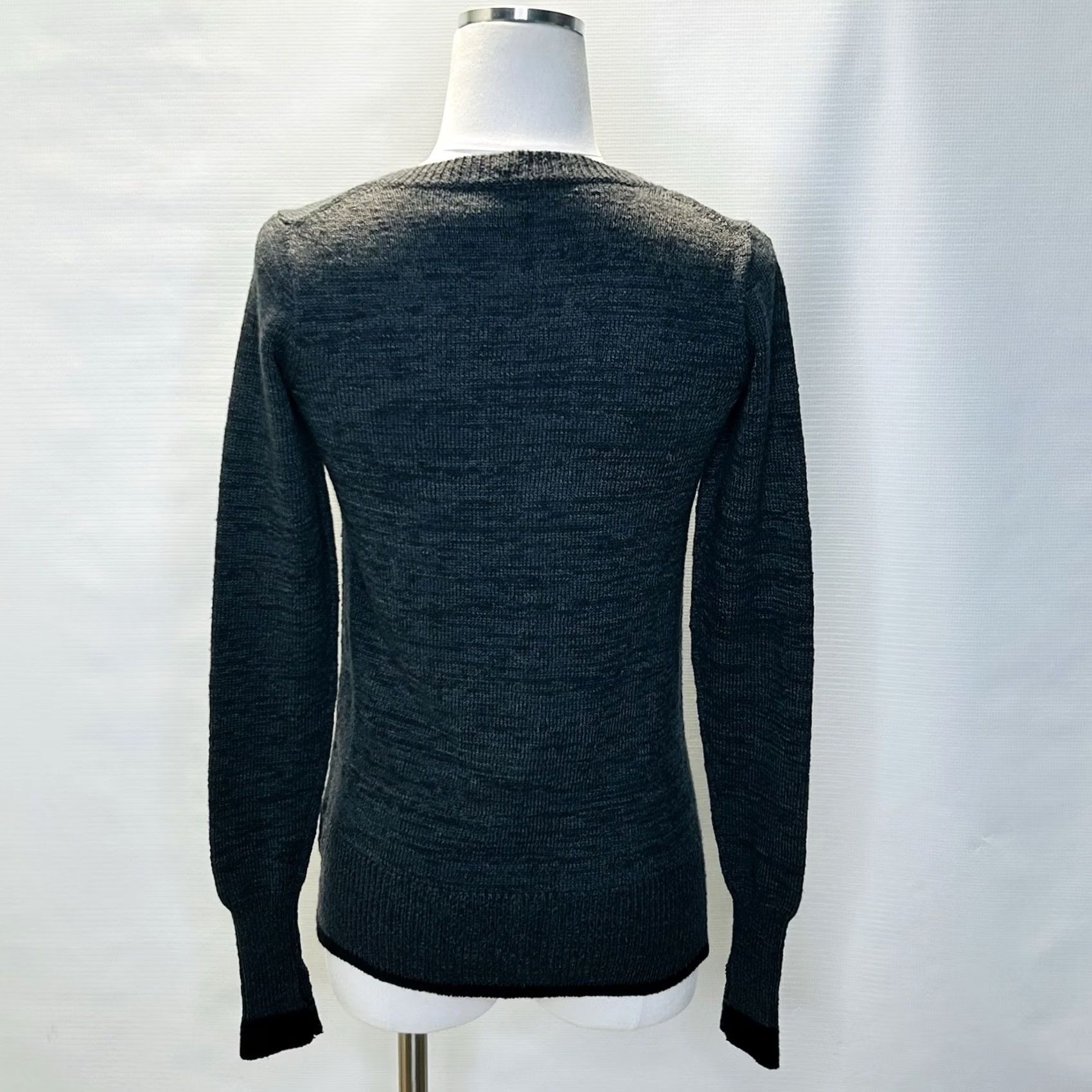 Free People Free People Full Zip Cardigan Sweater Womens XS Gray Cotton Wool Blend Size XS / US 0-2 / IT 36-38 - 3 Thumbnail