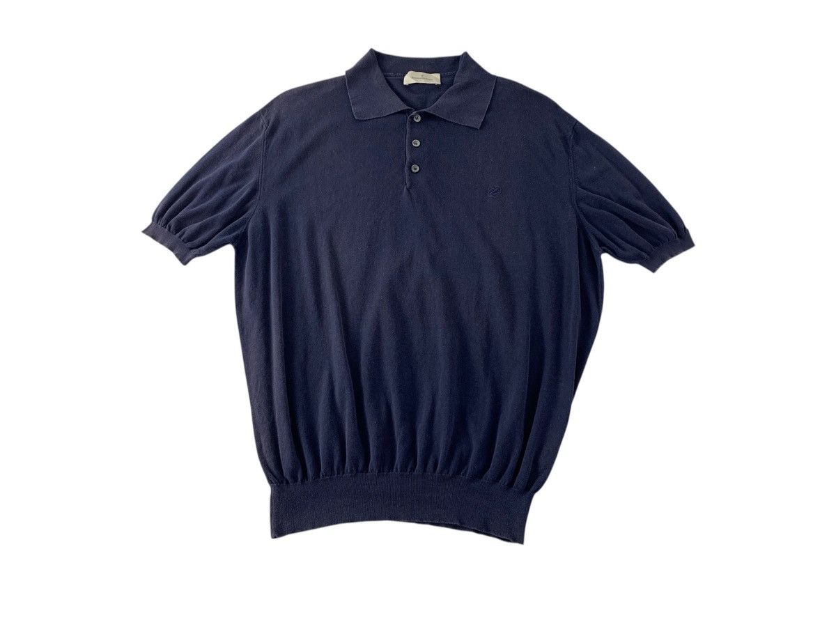 Ermenegildo Zegna Ermenegildo Zegna Plain Minimalist Polo Tee T shirt Size US L / EU 52-54 / 3 - 1 Thumbnail