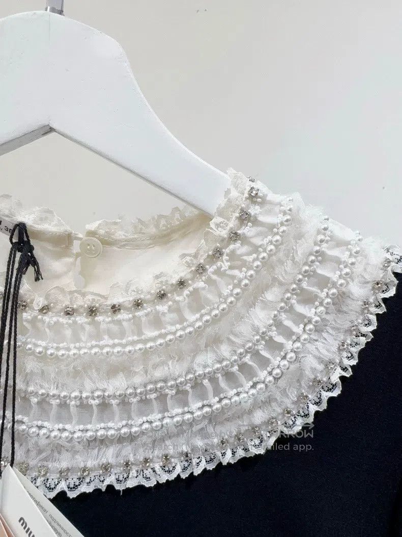 Miu Miu Miu Miu 38 Pearl diamond collar dress Size M / US 6-8 / IT 42-44 - 2 Thumbnail