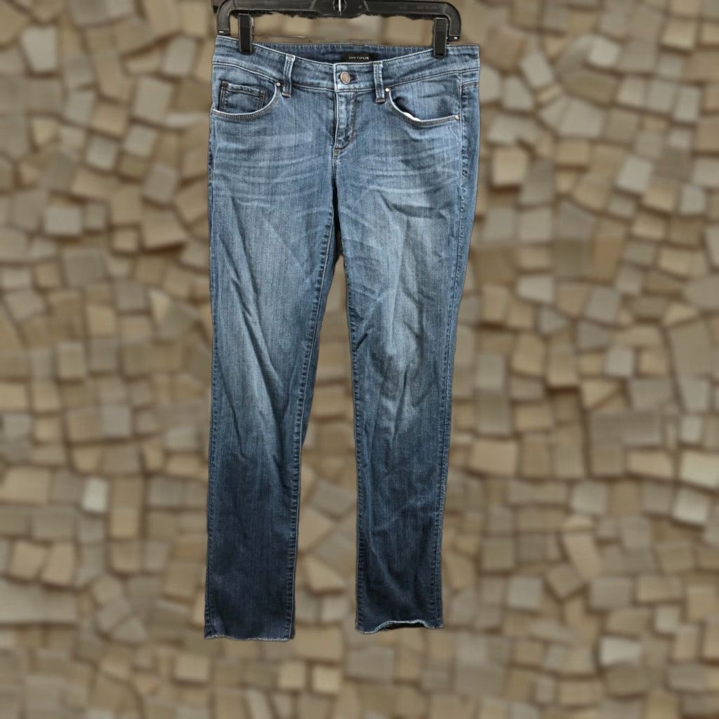 Ann Taylor Ann Taylor Slim Boyfriend Jeans Womens 2 Medium Blue Denim 5-Pocket Style Regular Slim Size 26" / US 2 / IT 38 - 1 Thumbnail