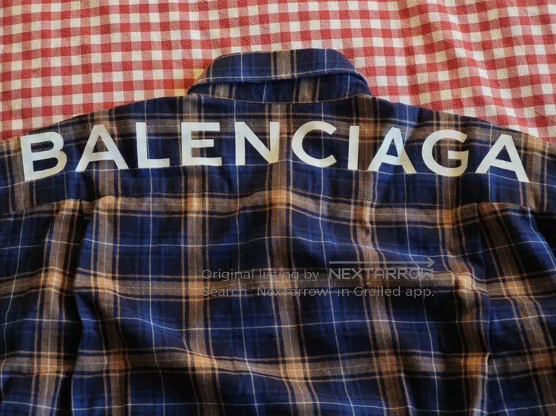 Balenciaga Balenciaga size 37 Classic Plaid Shirt Size US S / EU 44-46 / 1 - 1 Thumbnail