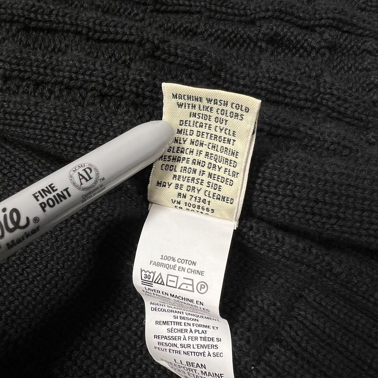 L.L. Bean LL Bean Sweater Black Cable Knit Fill Zip Fisherman Classic Size S / US 4 / IT 40 - 8 Thumbnail