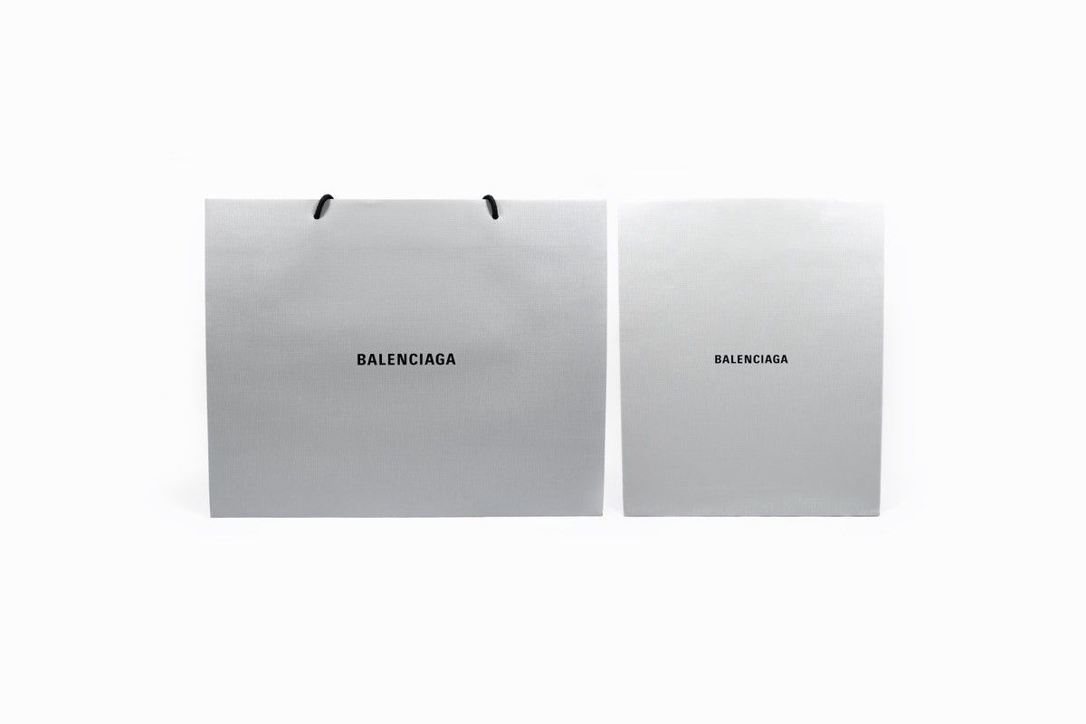 Balenciaga Gray Shopping Bag and Envelope