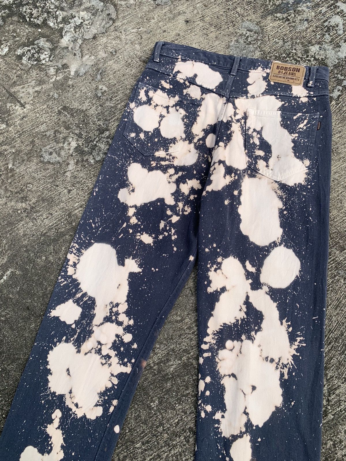 Le Grande Bleu (L.G.B.) Rare 🔥 Bobson tie dye jeans Size US 33 - 15 Thumbnail