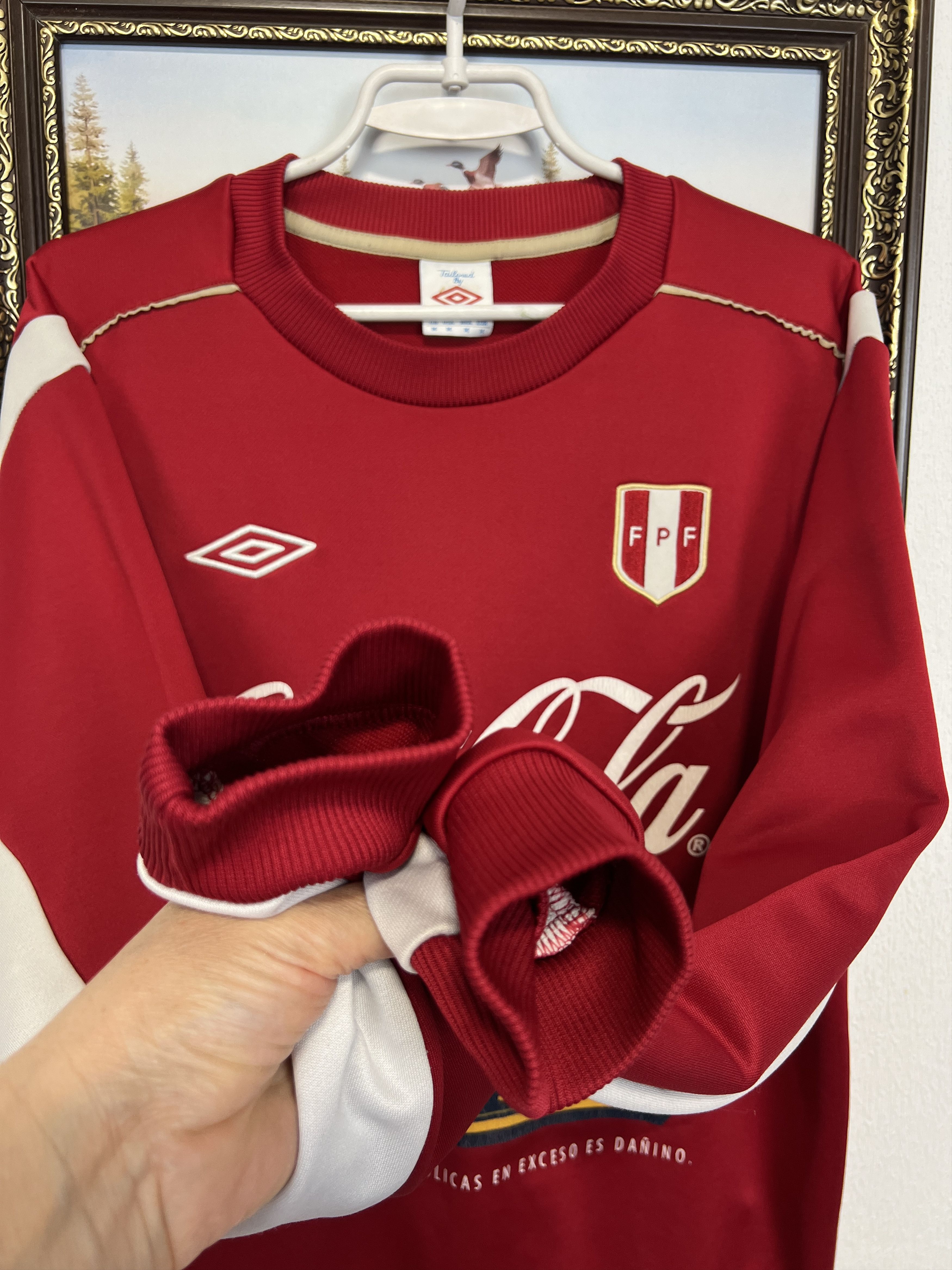 Umbro Vintage Peru Football Player Issue Train Sweatshirt Jacket Size US M / EU 48-50 / 2 - 5 Thumbnail