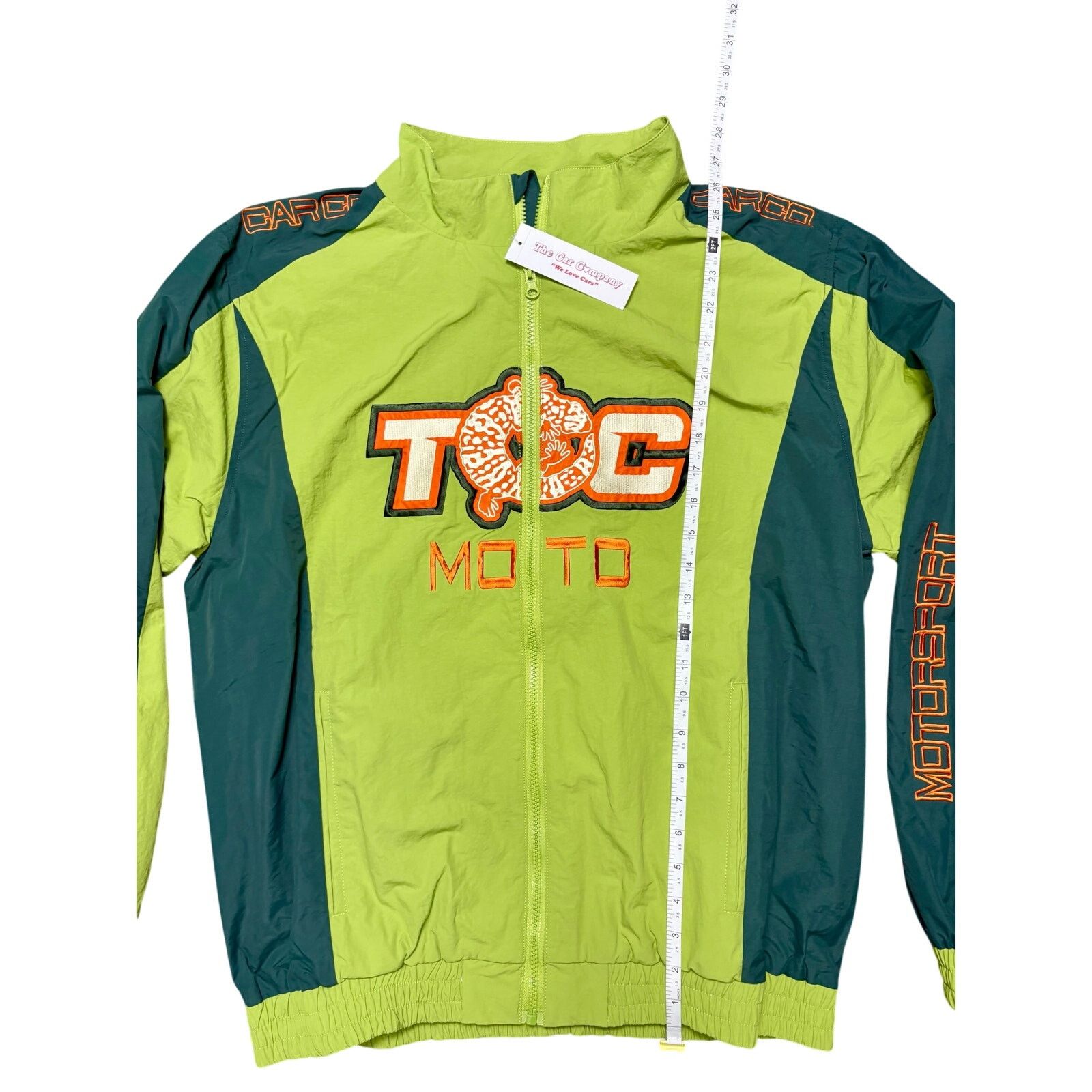 Other NWT Men's The Car Company Green Windbreaker Moto Jacket L Size US L / EU 52-54 / 3 - 4 Thumbnail