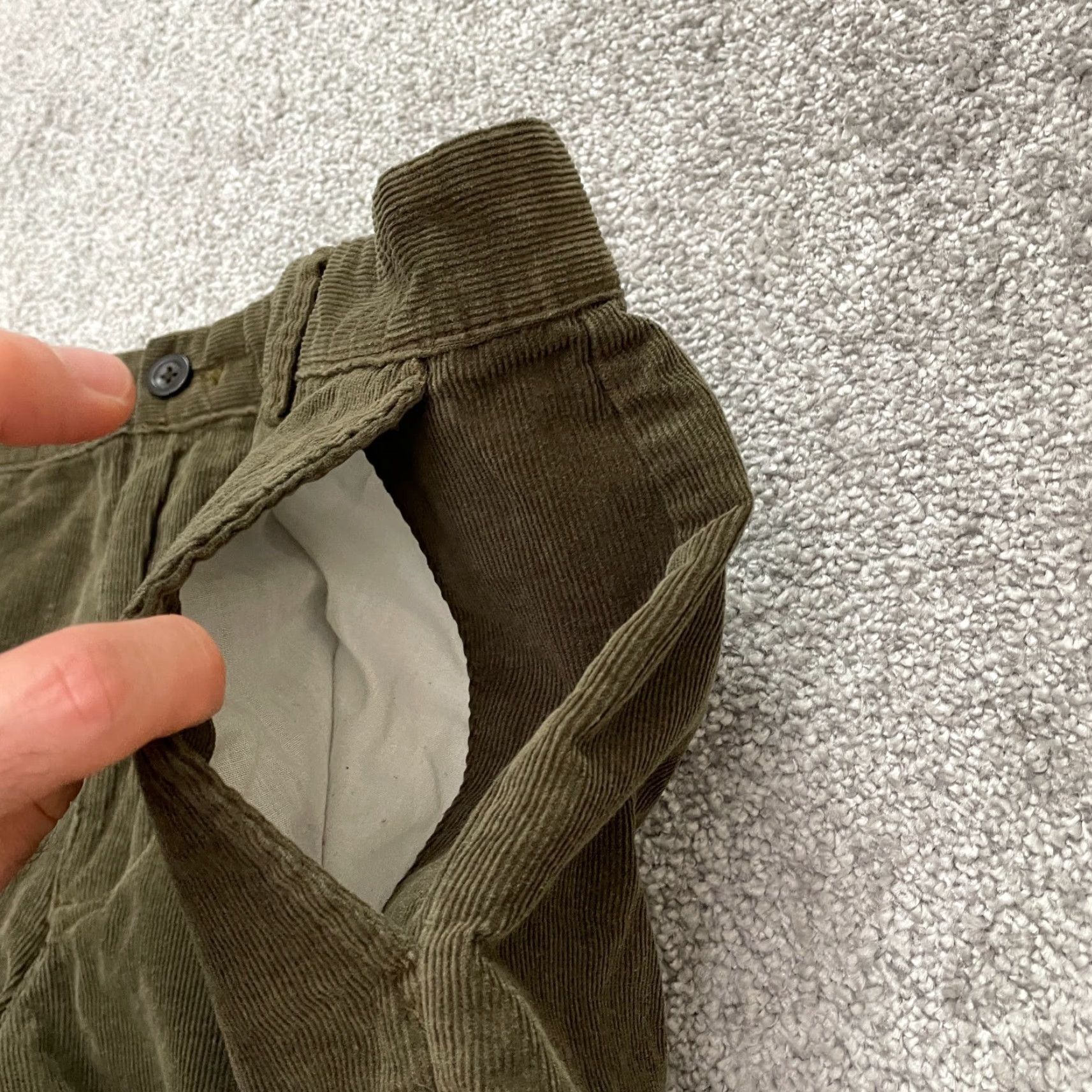 Chaps Chaps Pants Mens 40x30 Dark Green Corduroy Straight Leg Casual Outdoor Size US 40 / EU 56 - 4 Thumbnail