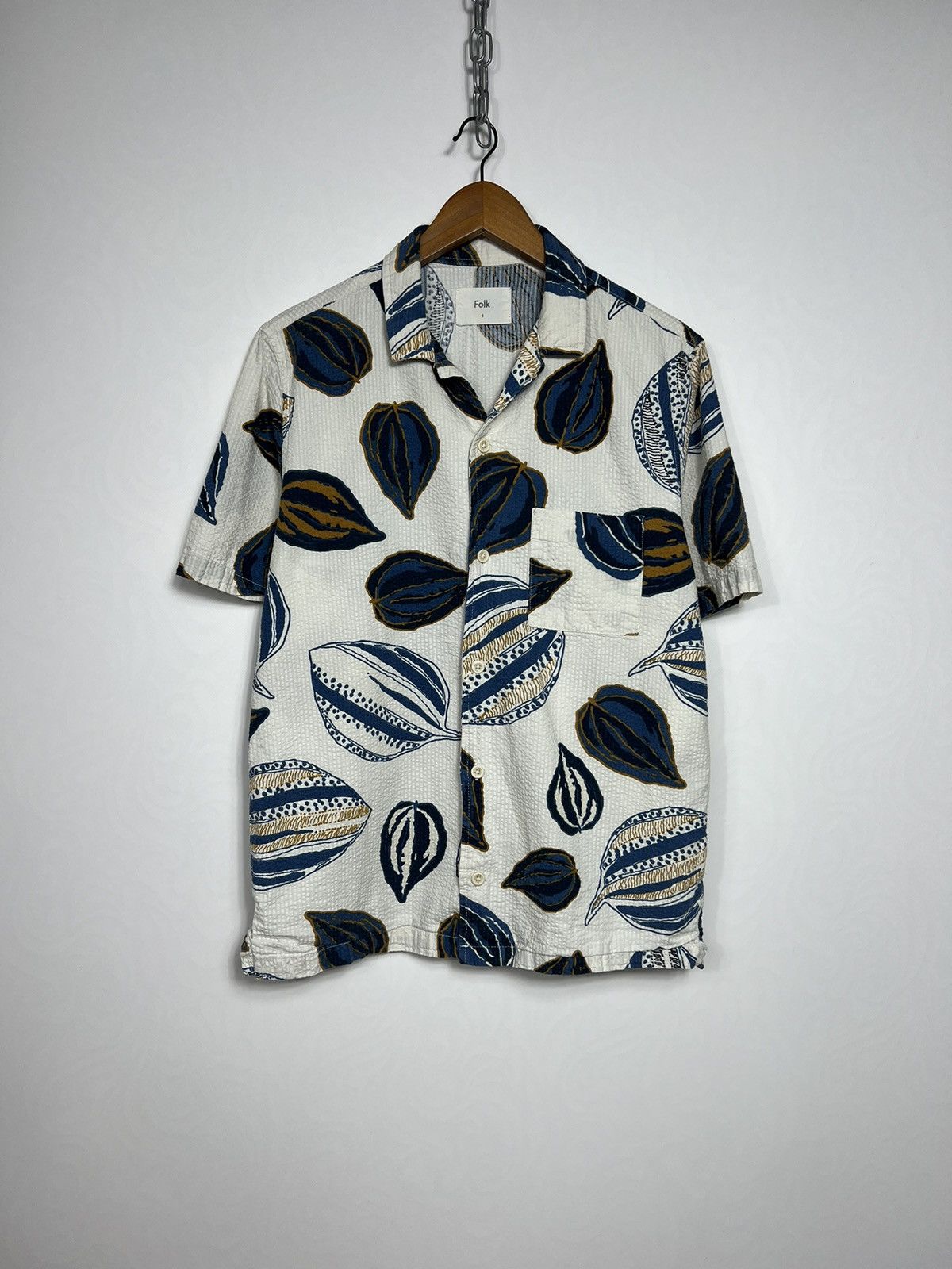 Folk Folk Flower Print Ribbed Hawaii Shirt Size US M / EU 48-50 / 2 - 1 Thumbnail