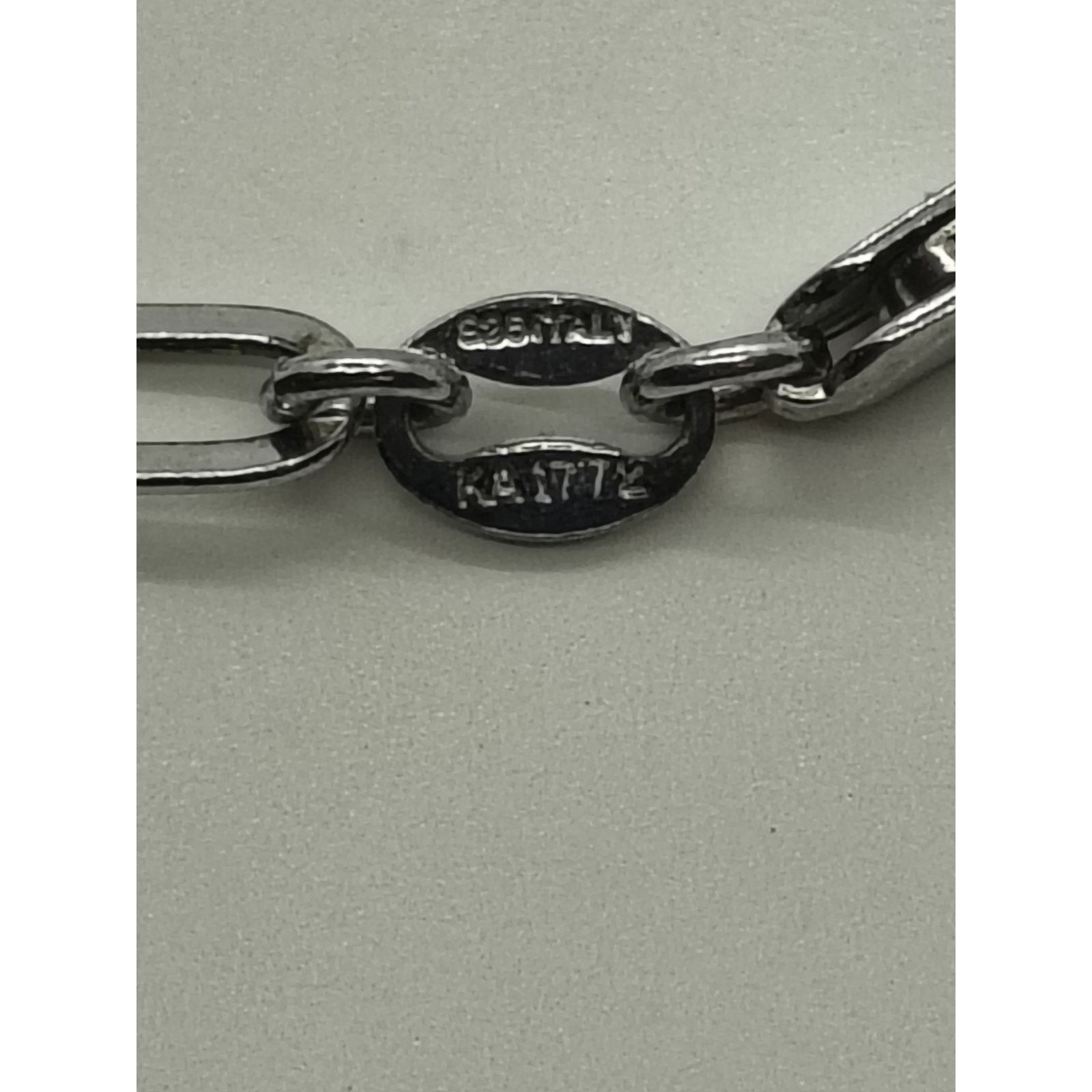 Walmart 925 Sterling Silver Paperclip Bracelet 7.5" MADE IN ITALY Size ONE SIZE - 6 Thumbnail