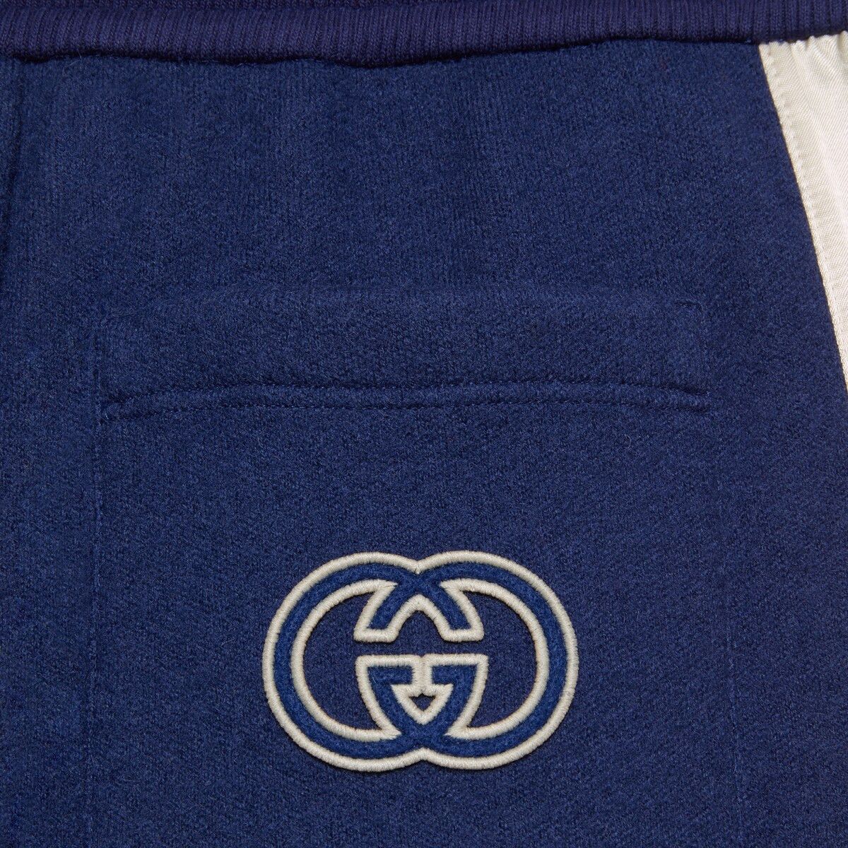 Gucci Gucci Wool Navy Blue Striped Drawstring Track Pants Web Size US 32 / EU 48 - 4 Thumbnail
