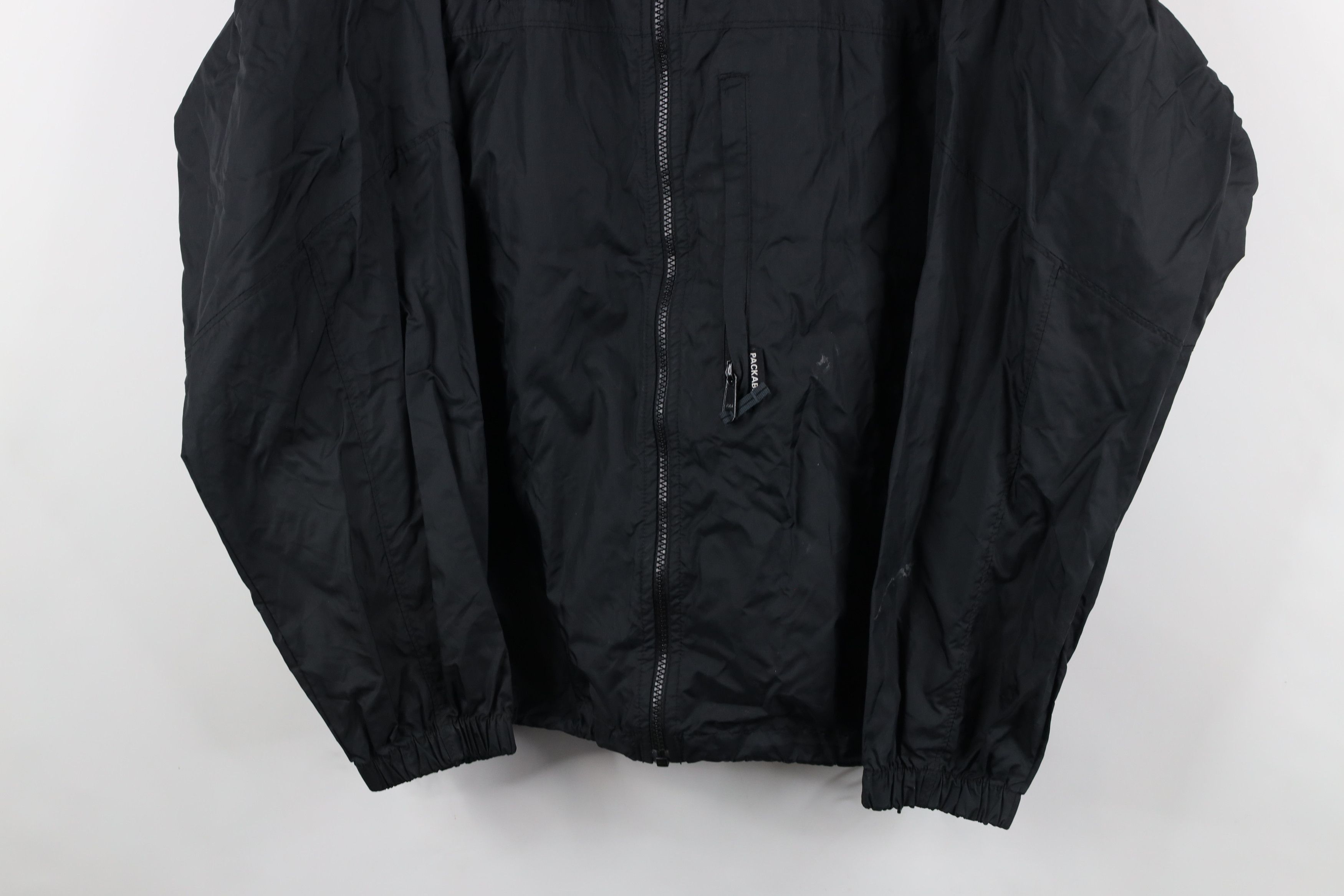 Columbia × Vintage Vintage 90s Columbia Hooded Packable Rain Jacket Black Size US L / EU 52-54 / 3 - 3 Thumbnail