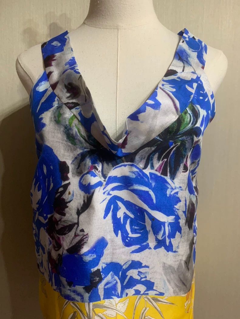 Dries Van Noten Dries Van Noten size:36 Blue printed silk top Size M / US 6-8 / IT 42-44 - 4 Thumbnail