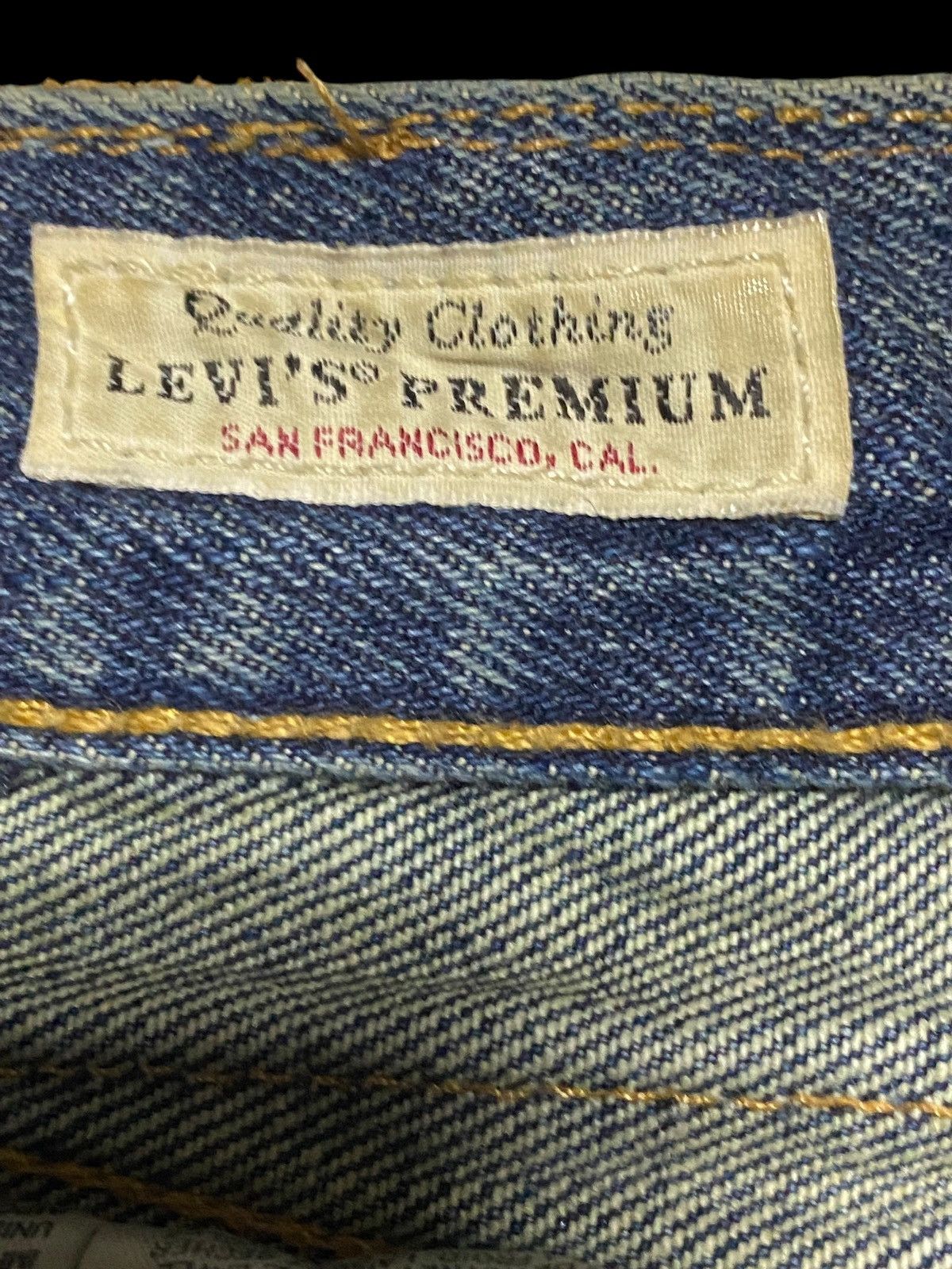 Levi's Vintage Clothing Levis Y2K Big E Mud Wash Distressed Slim Jeans Size US 31 - 17 Thumbnail