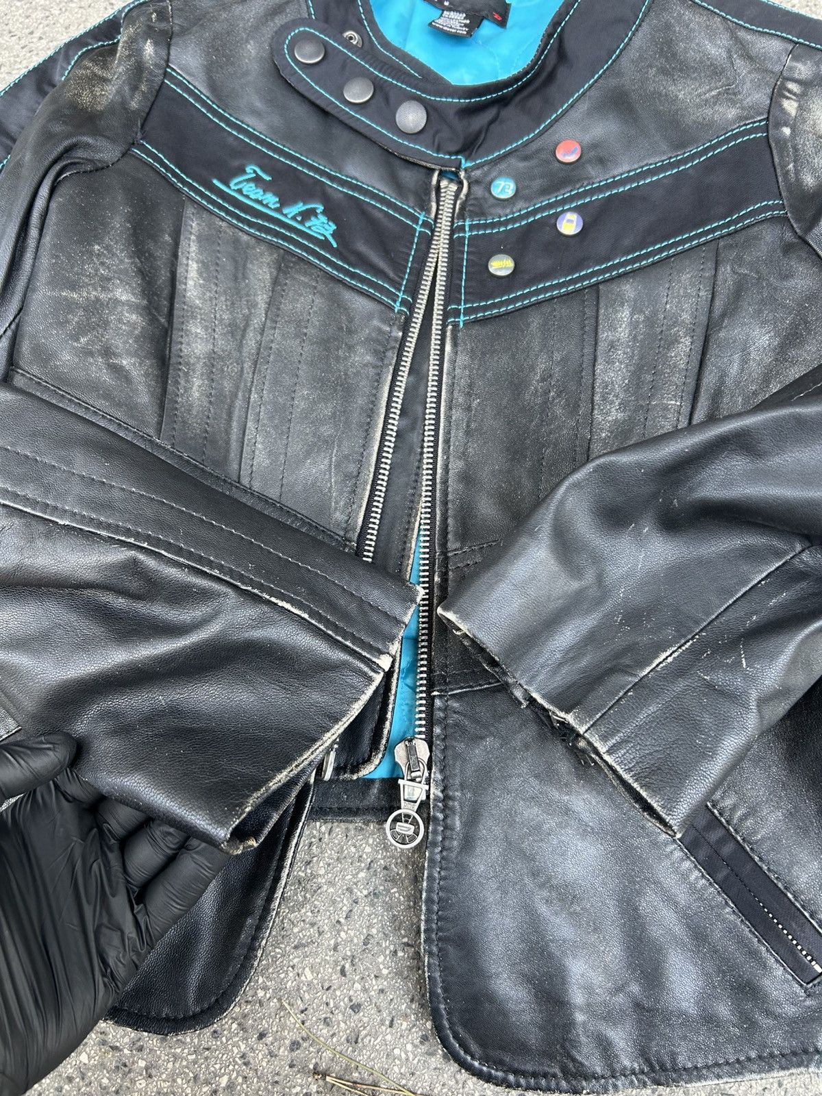 Diesel Vintage Diesel Y2K Leather Jacket Fitted Denim Moto Jacket Size M / US 6-8 / IT 42-44 - 12 Thumbnail