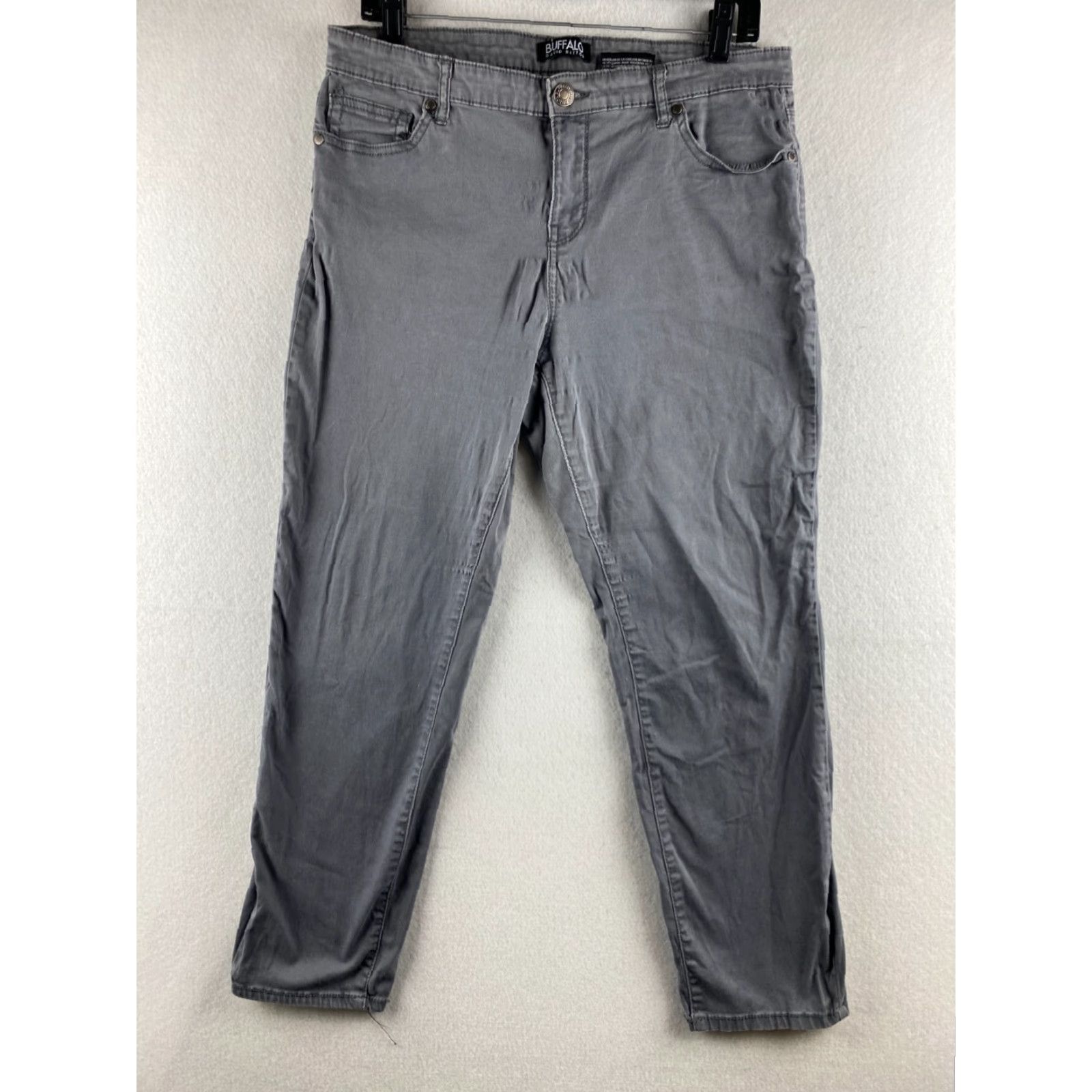 Buffalo David Bitton Buffalo by David Bitton Pants Womens 12 / 32 Gray Daily Ankle Grazer Stretch Skinny Casual Modern 90s Mens Womens Boys Girls Size 34" / US 12 / IT 48 - 2 Thumbnail