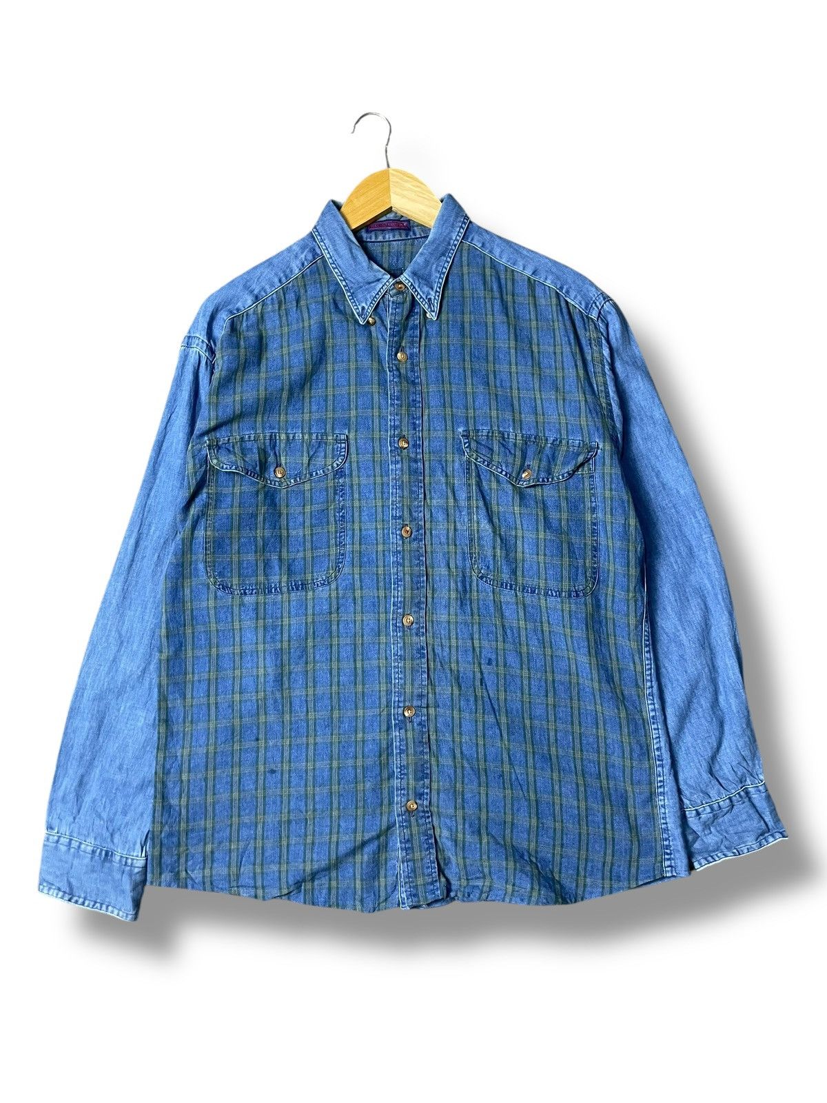 Japanese Brand × Vintage Vintage SERO Patchwork Denim Button Up Shirt(83) Size US S / EU 44-46 / 1 - 1 Thumbnail