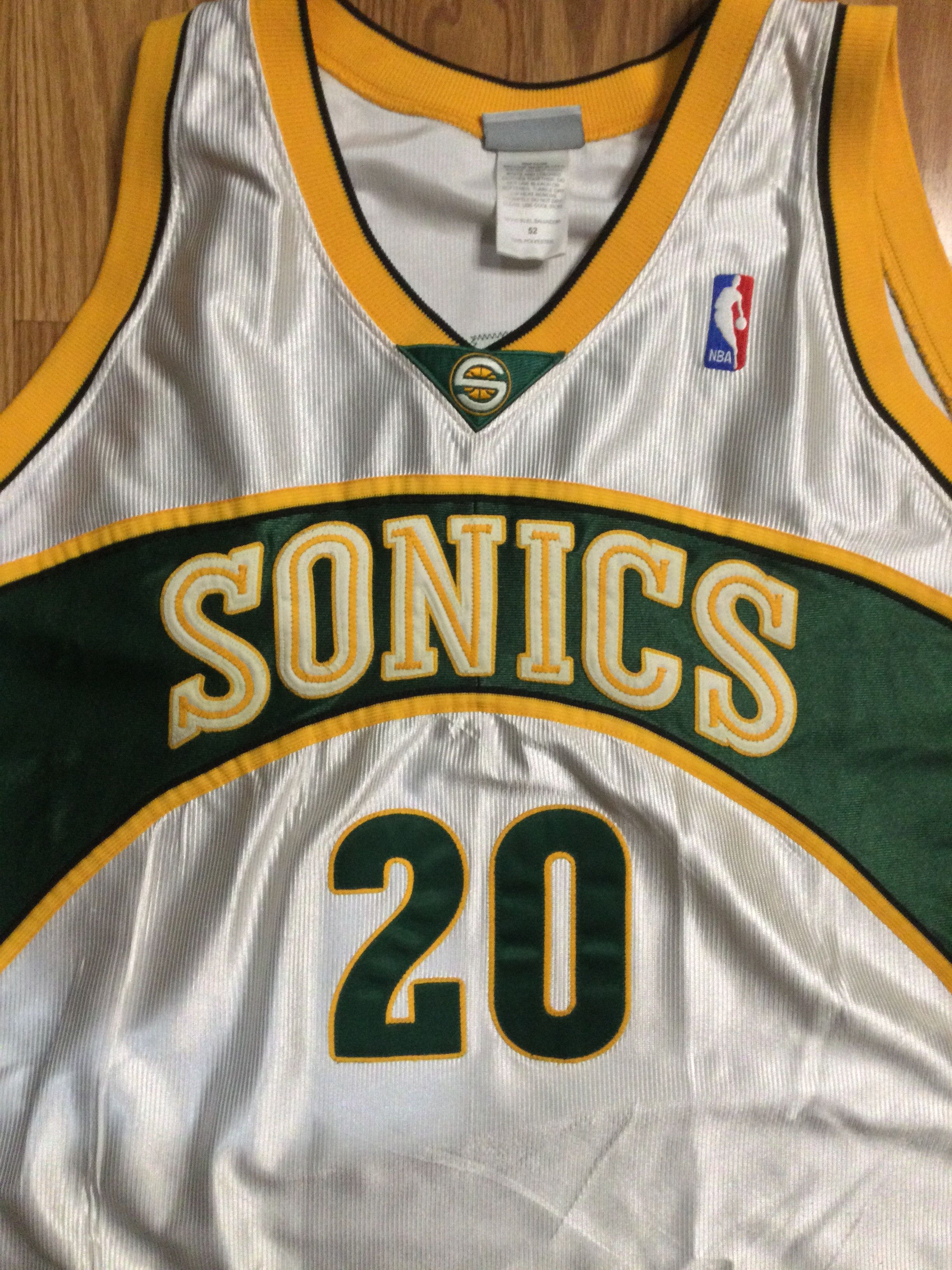 Reebok Authentic Seattle Supersonics Gary Payton Reebok NBA Jersey Size US XXL / EU 58 / 5 - 5 Thumbnail