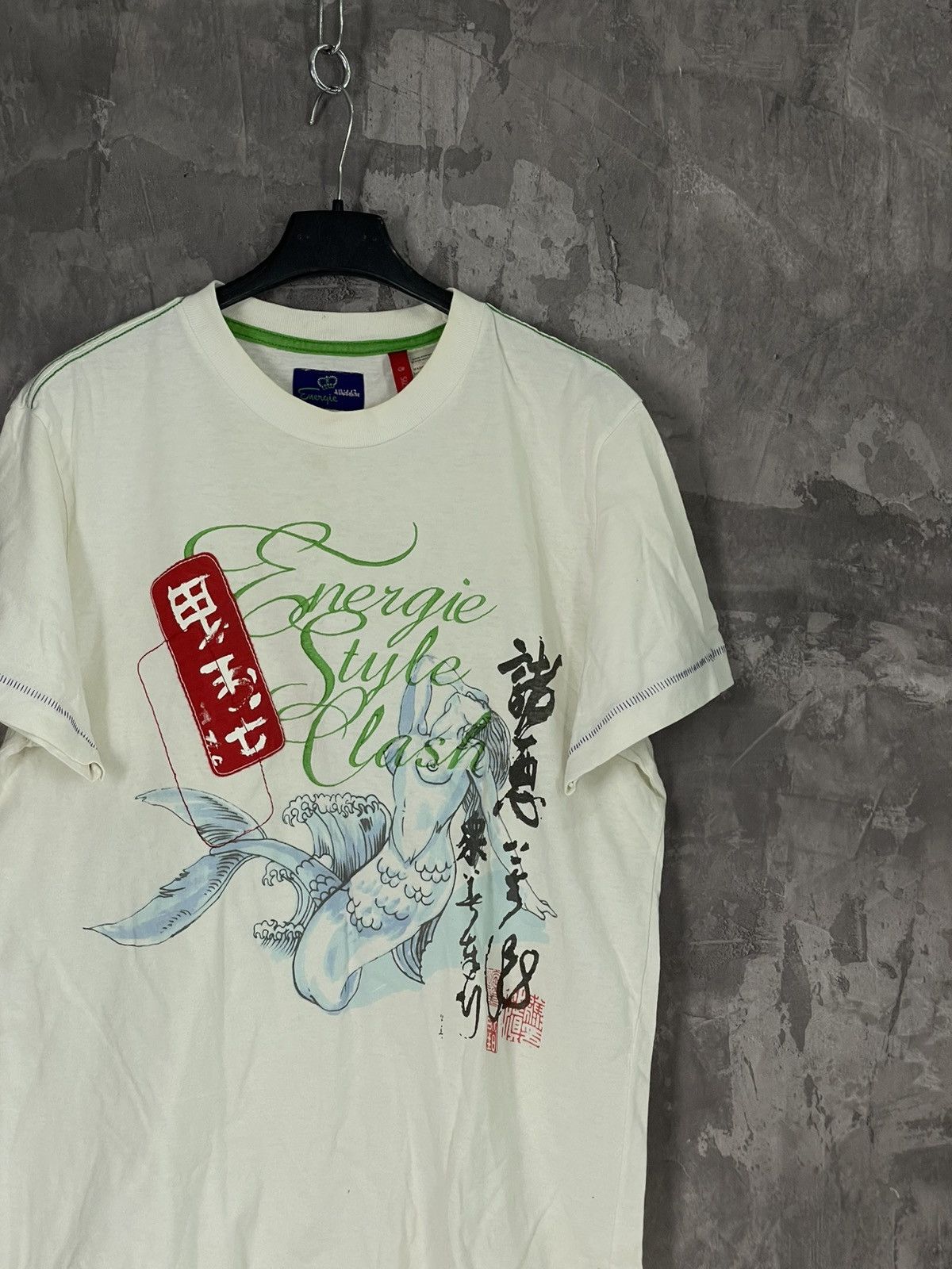 Energie × Vintage Vintage Energie by Miss Sixty Avant Garde T Shirt Size US L / EU 52-54 / 3 - 4 Thumbnail