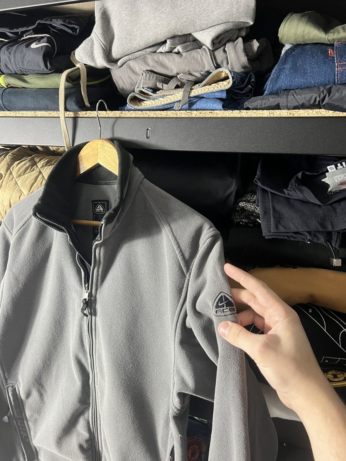 Nike ACG 🏔️ Nike ACG Therma-Fit Fleece Jacket — Vintage Grey (S) Size US S / EU 44-46 / 1 - 2 Thumbnail