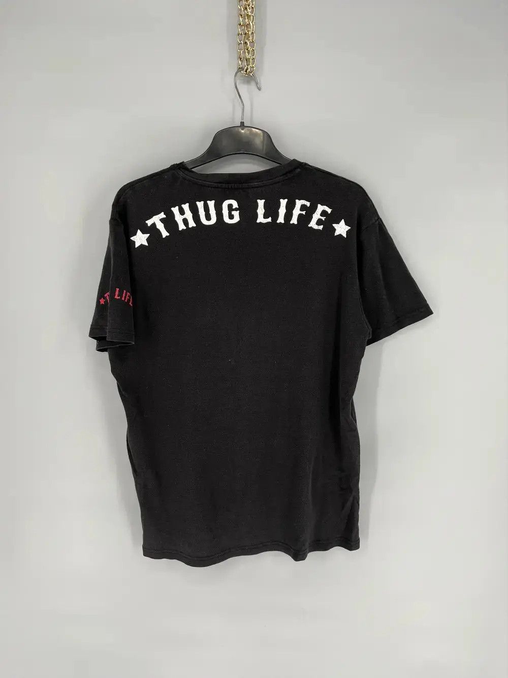 Band Tees × Vintage Vintage Y2k Thug Life vintage USA streetwear tee Skull tee Size US M / EU 48-50 / 2 - 7 Thumbnail