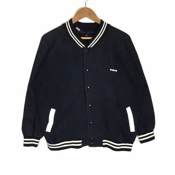 Silas Vtg SILAS Black Sweater Varsity Jacket Baseball Skateboard Size US M / EU 48-50 / 2 - 1 Thumbnail