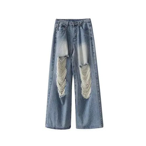 Jean Hagiwara x eko Baggy distressed ripped wide leg y2k jeans Size US 34 / EU 50 - 3 Thumbnail