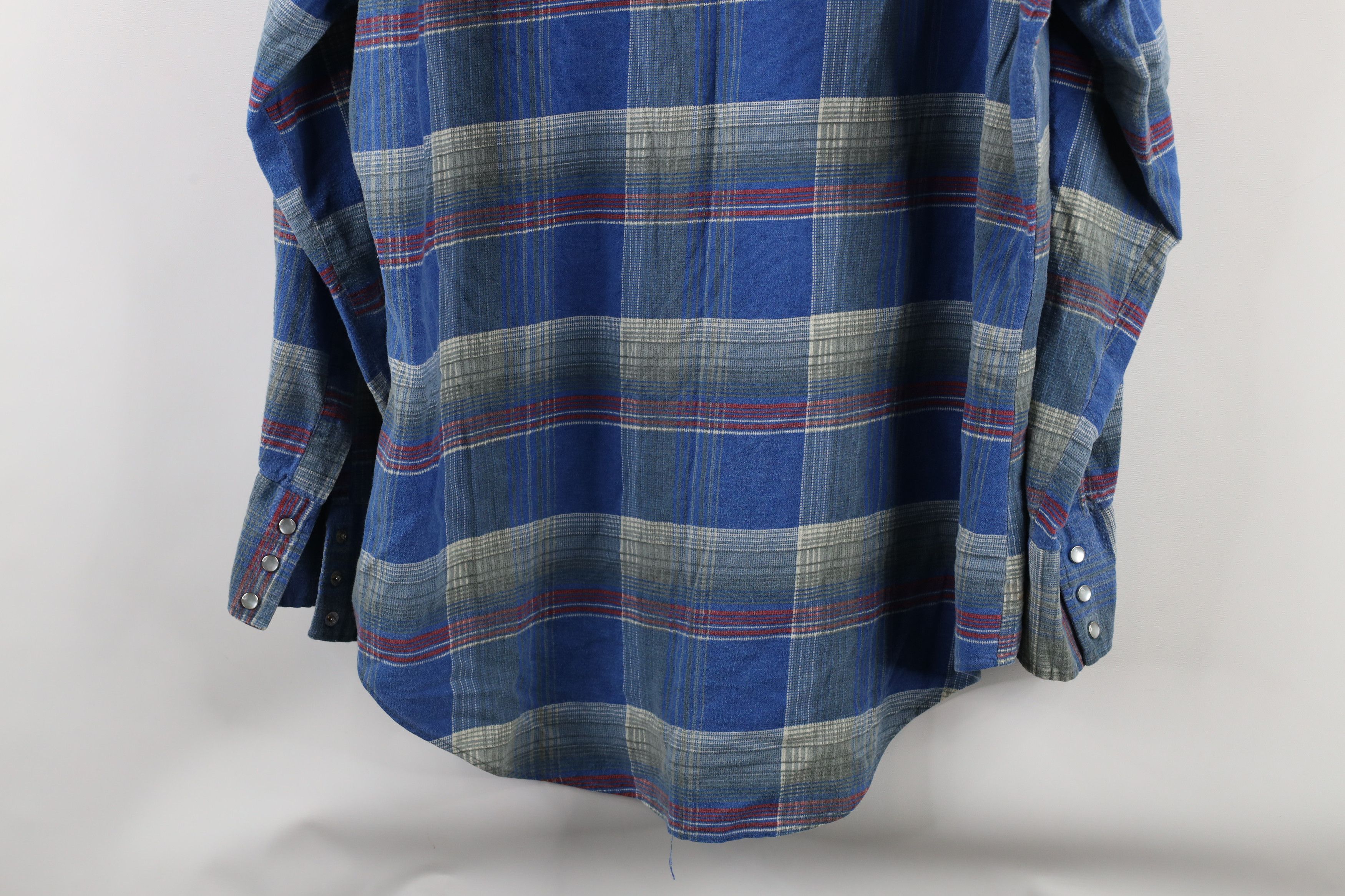 Vintage Vintage 70s Streetwear Western Flannel Snap Button Shirt Size US L / EU 52-54 / 3 - 12 Thumbnail