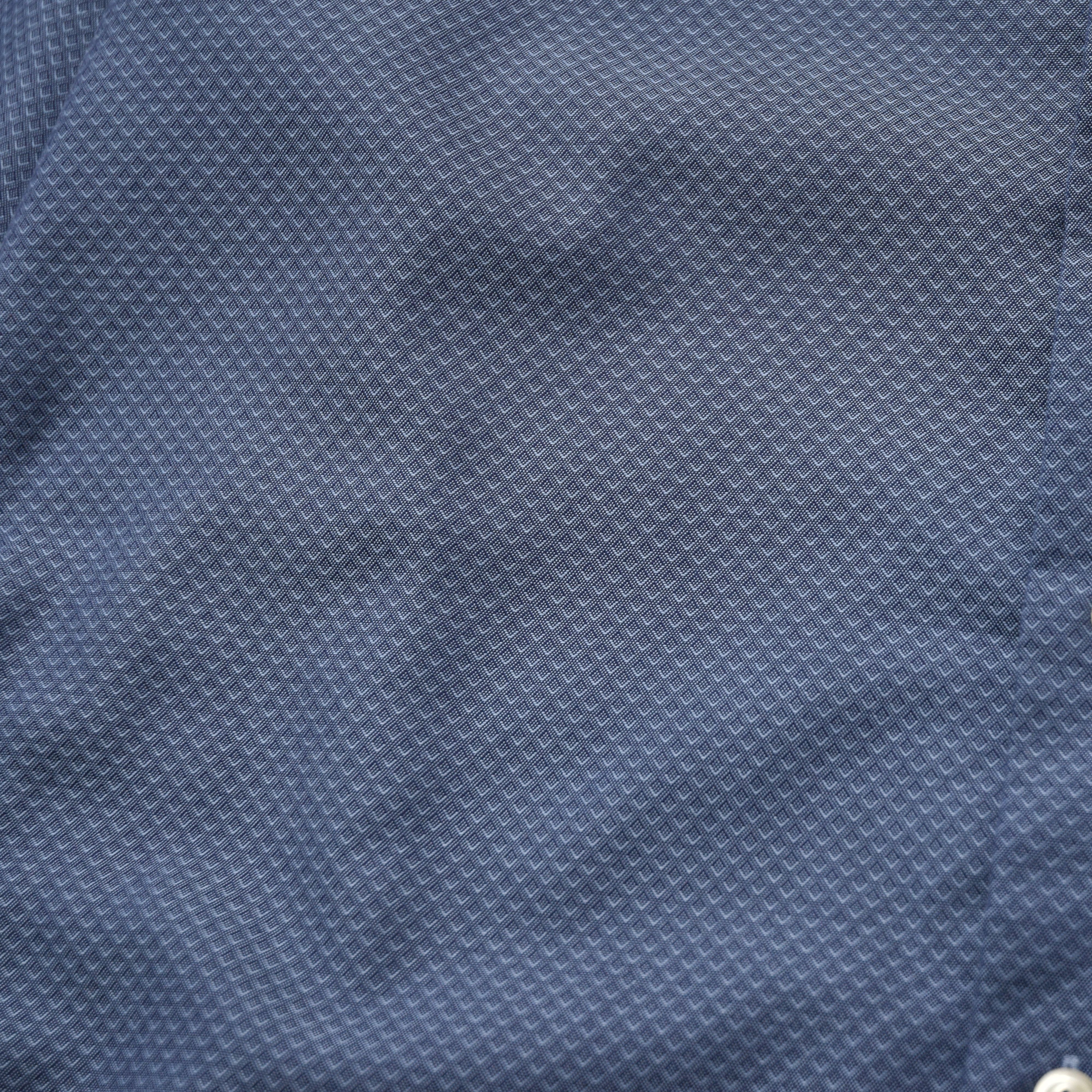 Eton ETON Slim Fit Shirt Blue Micro Geometric Pinpoint Size 39 / Size US M / EU 48-50 / 2 - 9 Thumbnail