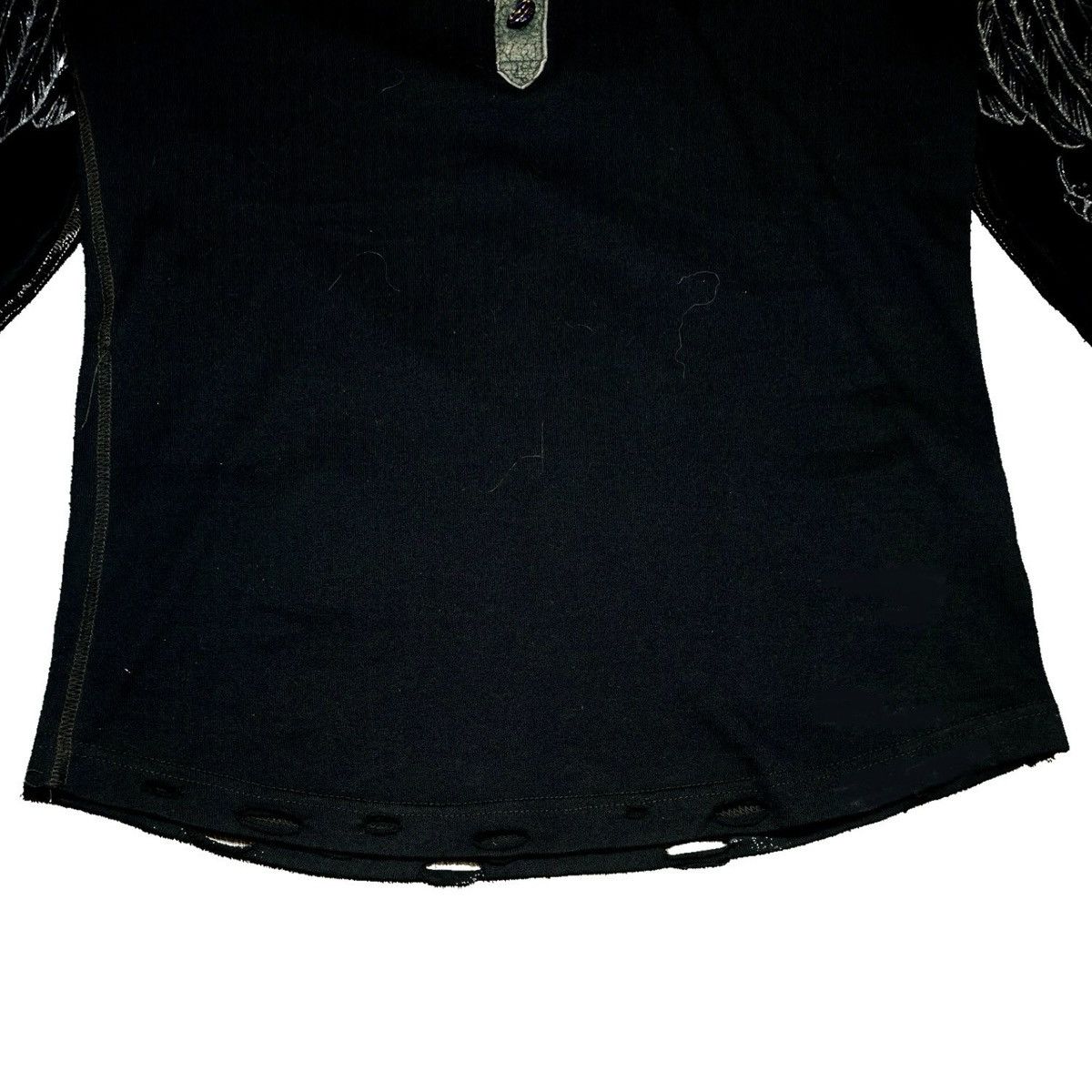 Obelisk Distressed Angel Wings Henley Size US S / EU 44-46 / 1 - 2 Thumbnail