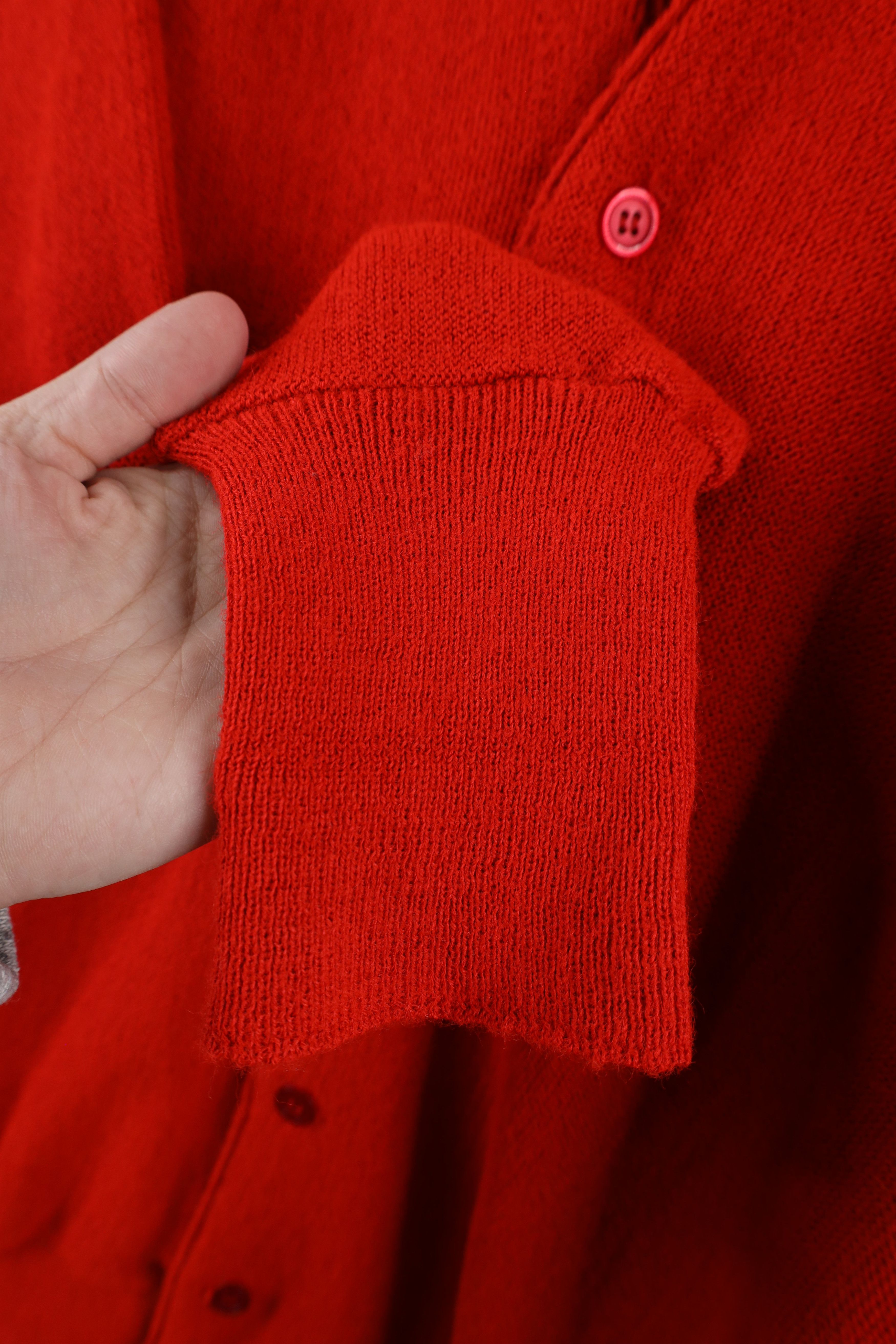 Vintage Vintage 70s Streetwear Knit Button Cardigan Sweater Red USA Size US M / EU 48-50 / 2 - 5 Thumbnail
