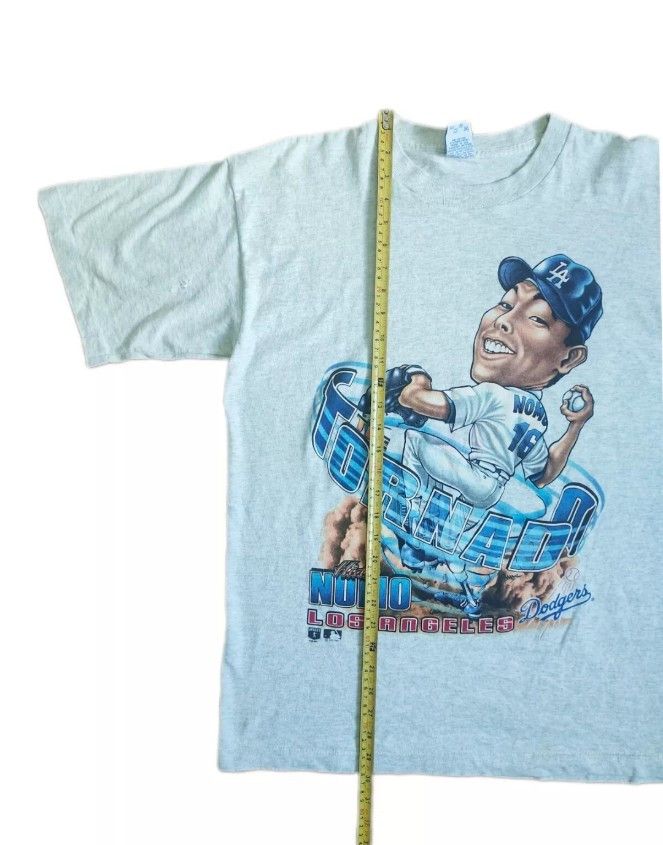 MLB × Salem Sportswear × Vintage Vintage Hideo Nomo "The Tornado" Caricature 90s t-shirts Size US L / EU 52-54 / 3 - 11 Thumbnail