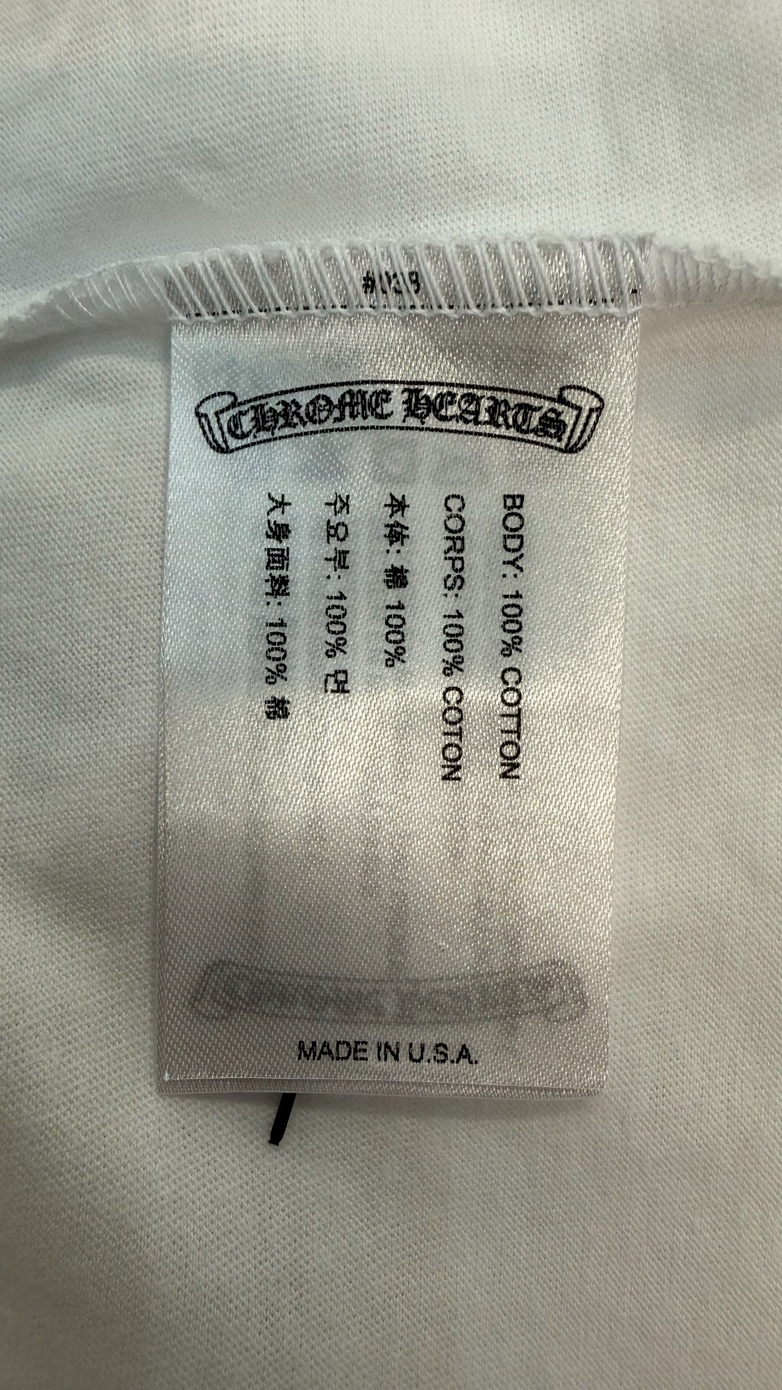 Chrome Hearts Chrome Hearts Miami Exclusive Pocket T-Shirt 'White' Size US L / EU 52-54 / 3 - 8 Thumbnail