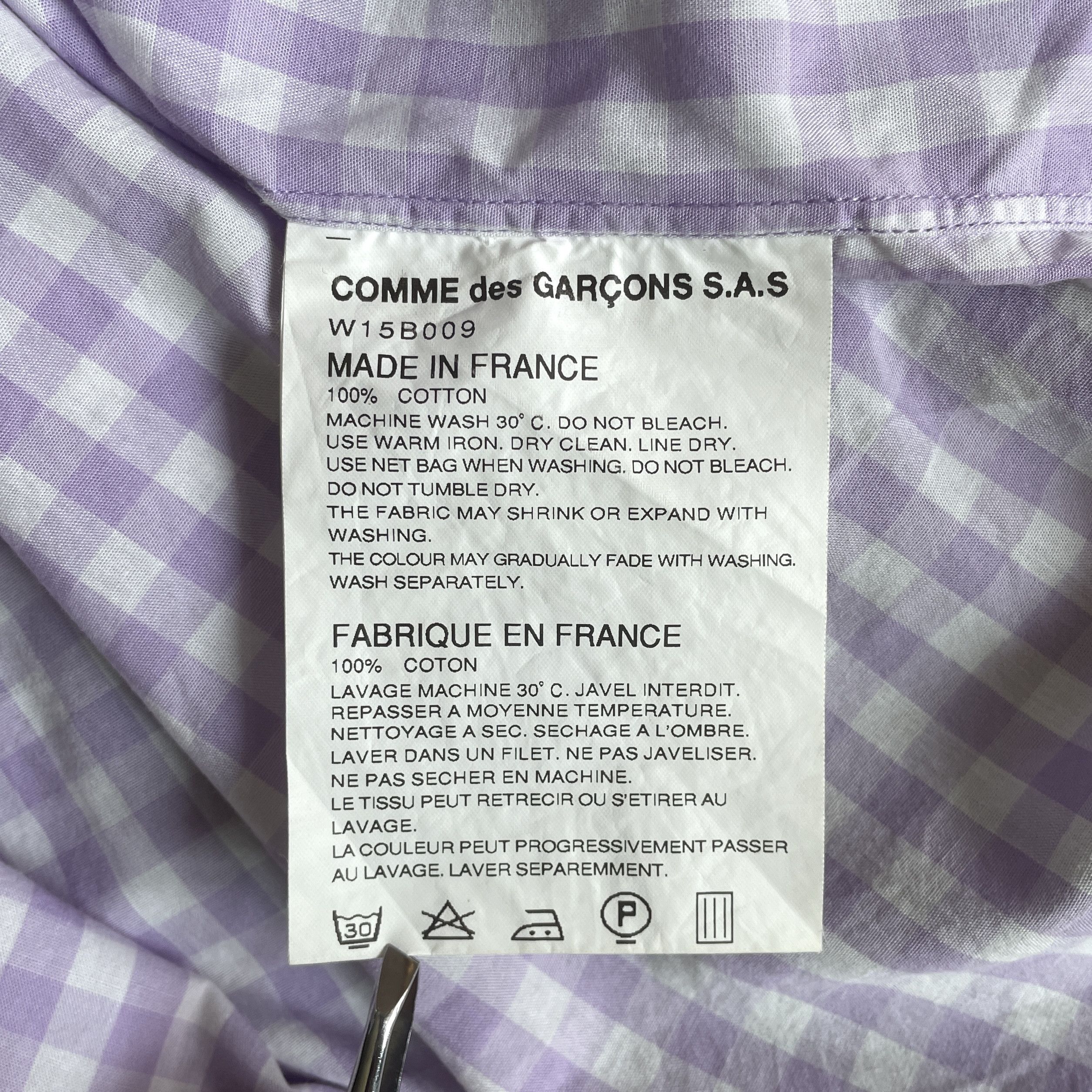 Comme des Garcons COMME des GARCONS Plaid Shirt Size US S / EU 44-46 / 1 - 6 Thumbnail