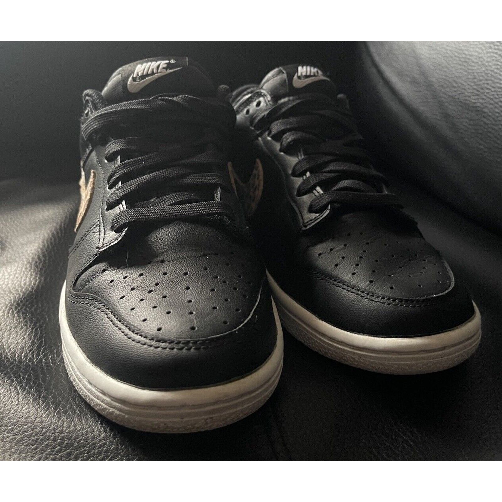 Nike Nike Dunk Low Primal Black Animal Print Swoosh DD7099-001 Size US 7 / IT 37 - 8 Thumbnail