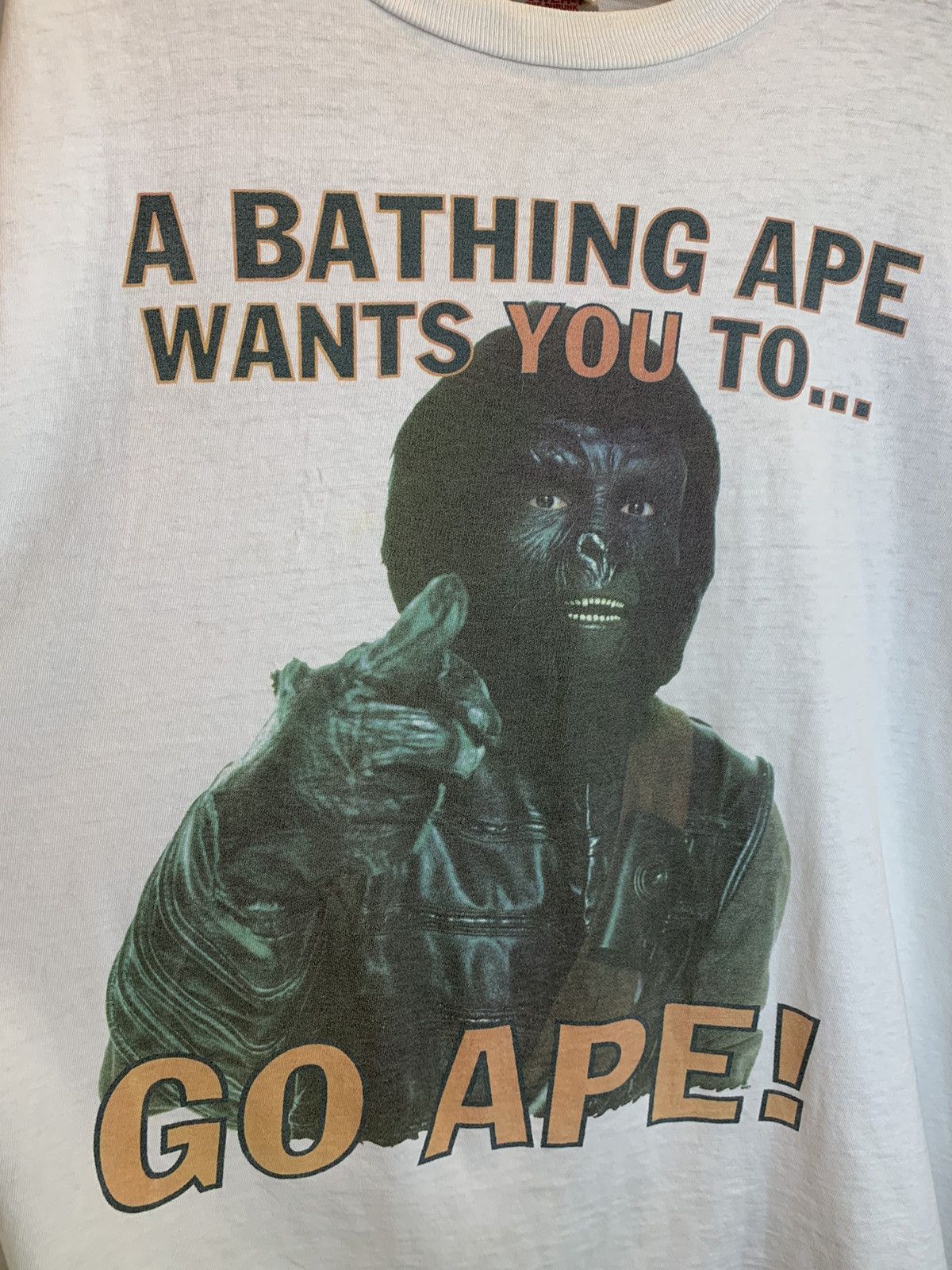 Bape *RARE* Vintage A Bathing Ape Bape Wants You To Go Ape Shirt Size US L / EU 52-54 / 3 - 2 Thumbnail