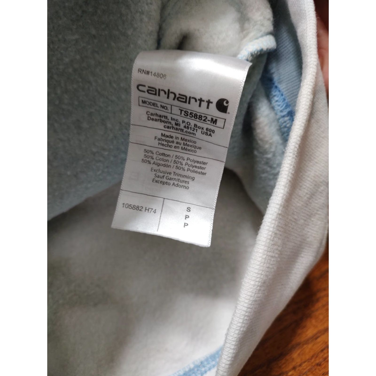 Carhartt Carhartt Hoodie Mens Small Blue Tie Dye Logo Sweatshirt Acid Wash 90s College Outdoor Pullover Size US S / EU 44-46 / 1 - 6 Thumbnail