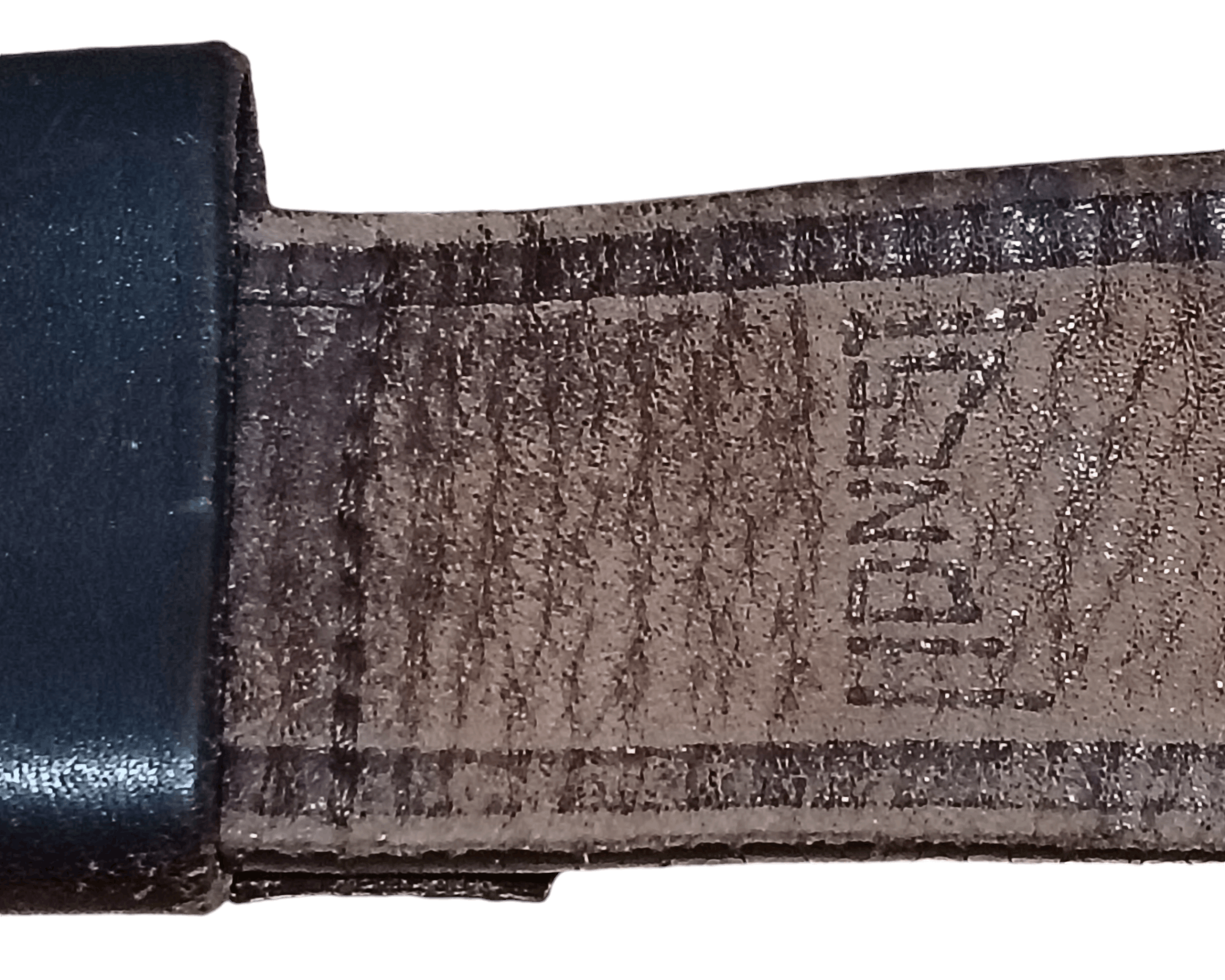 Genuine Leather VINTAGE HONEST SOLID BRASS BUCKLE LEATHER BELT Size 36 - 2 Thumbnail