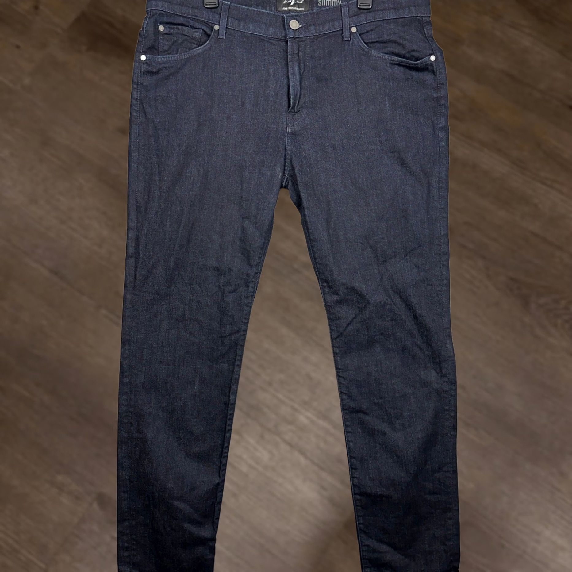 7 For All Mankind 7 For All Mankind Slimmy Luxe Performance Jeans Mens 40 Blue Slim Straight Denim Size US 40 / EU 56 - 1 Thumbnail