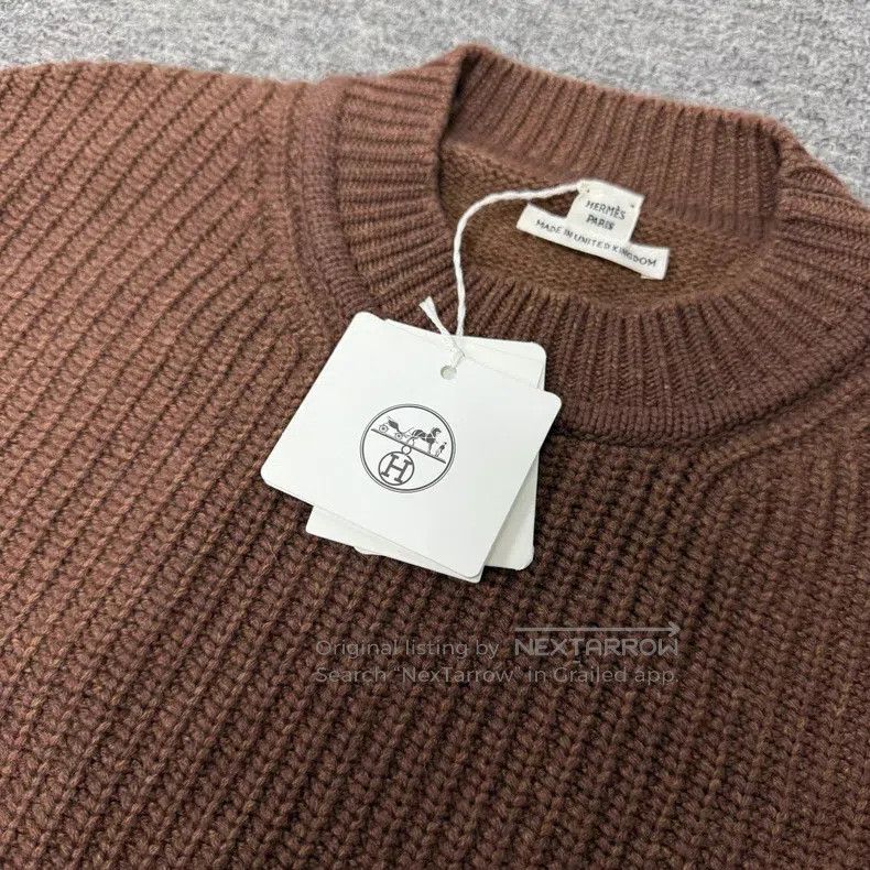 Hermes Hermes Brown cashmere sweater Size S / US 4 / IT 40 - 3 Thumbnail