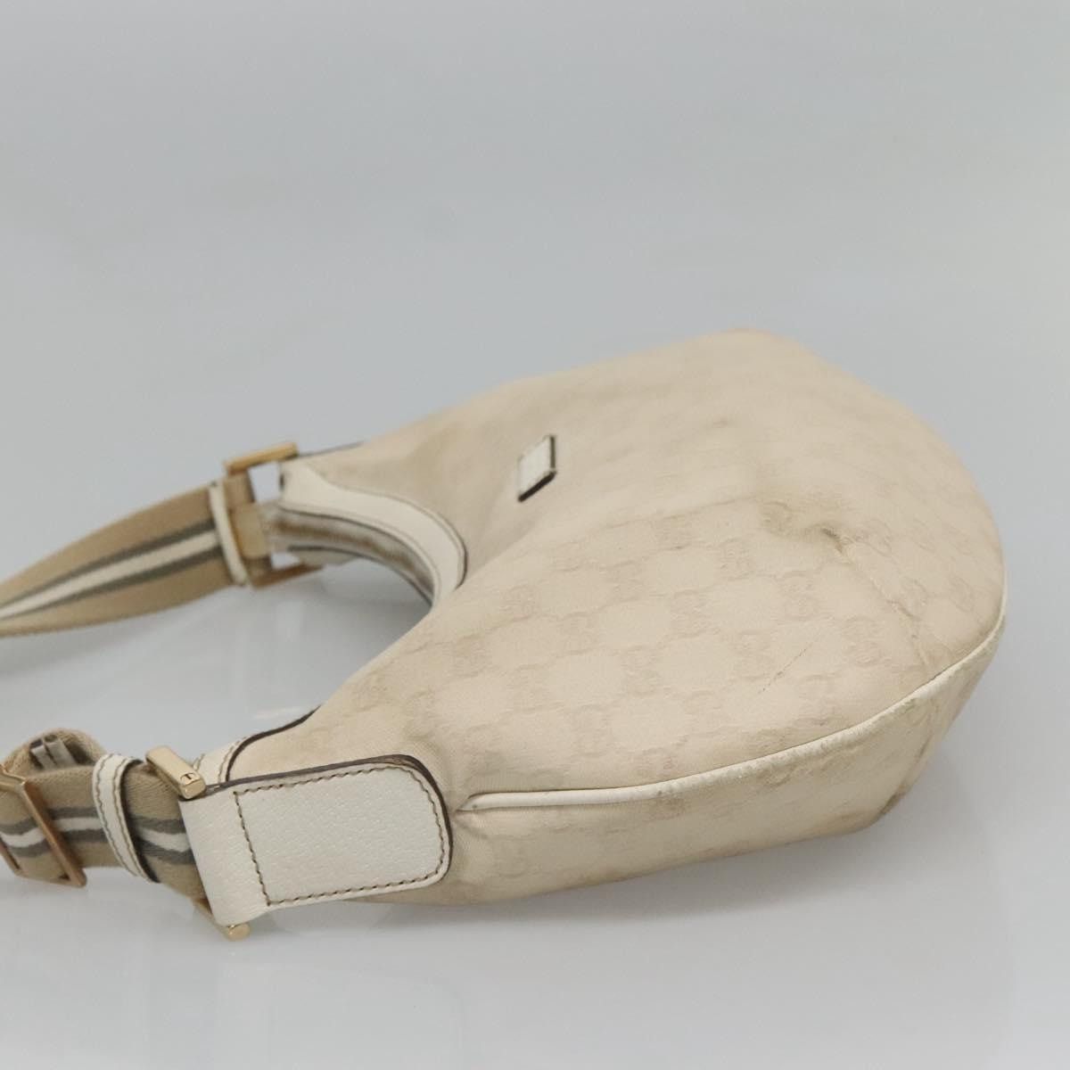 Gucci GUCCI GG Canvas Shoulder Bag White Gold Size ONE SIZE - 4 Thumbnail