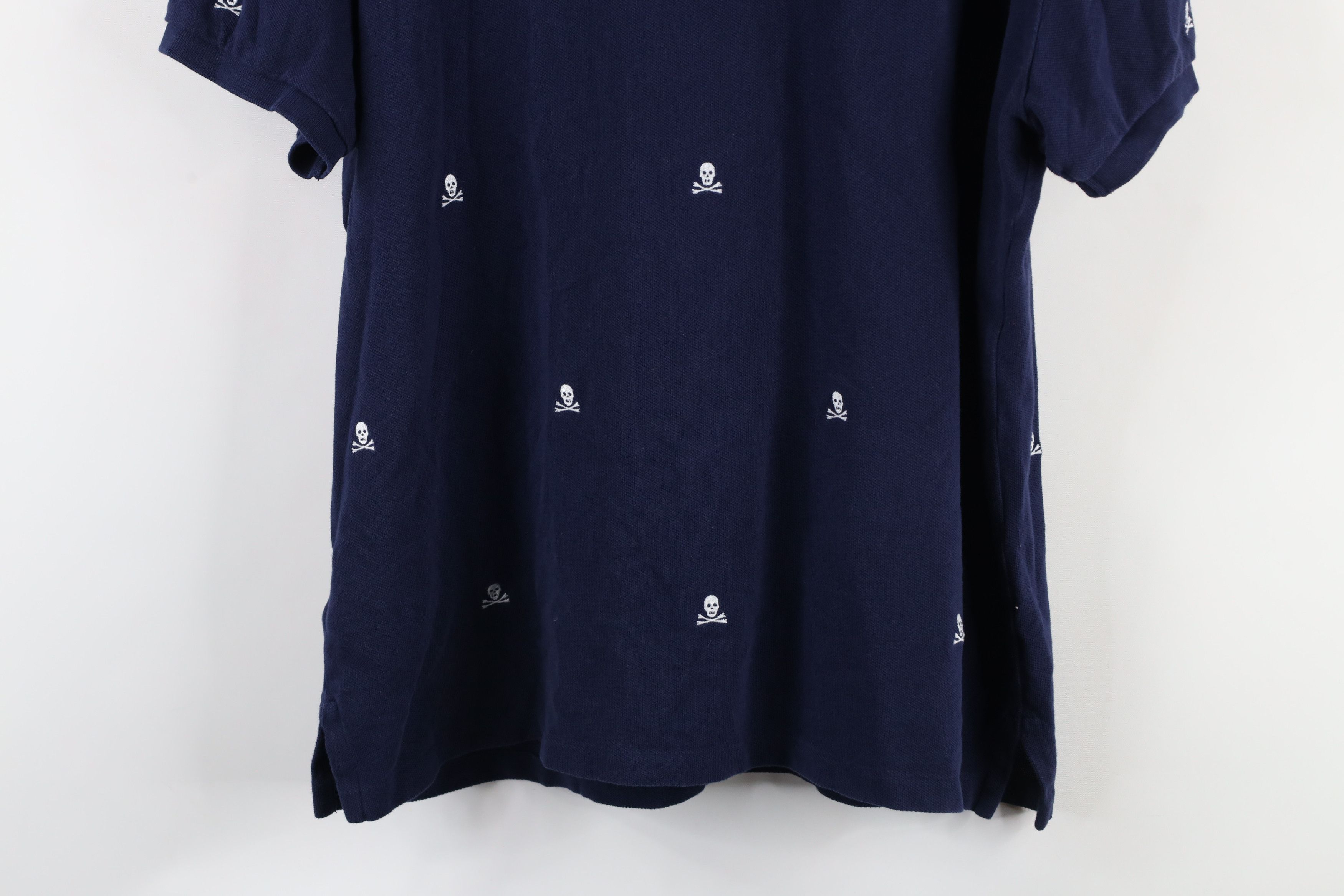 Ralph Lauren × Vintage Ralph Lauren Slim Fit Skull Crossbones All Over Print Polo Size US L / EU 52-54 / 3 - 11 Thumbnail
