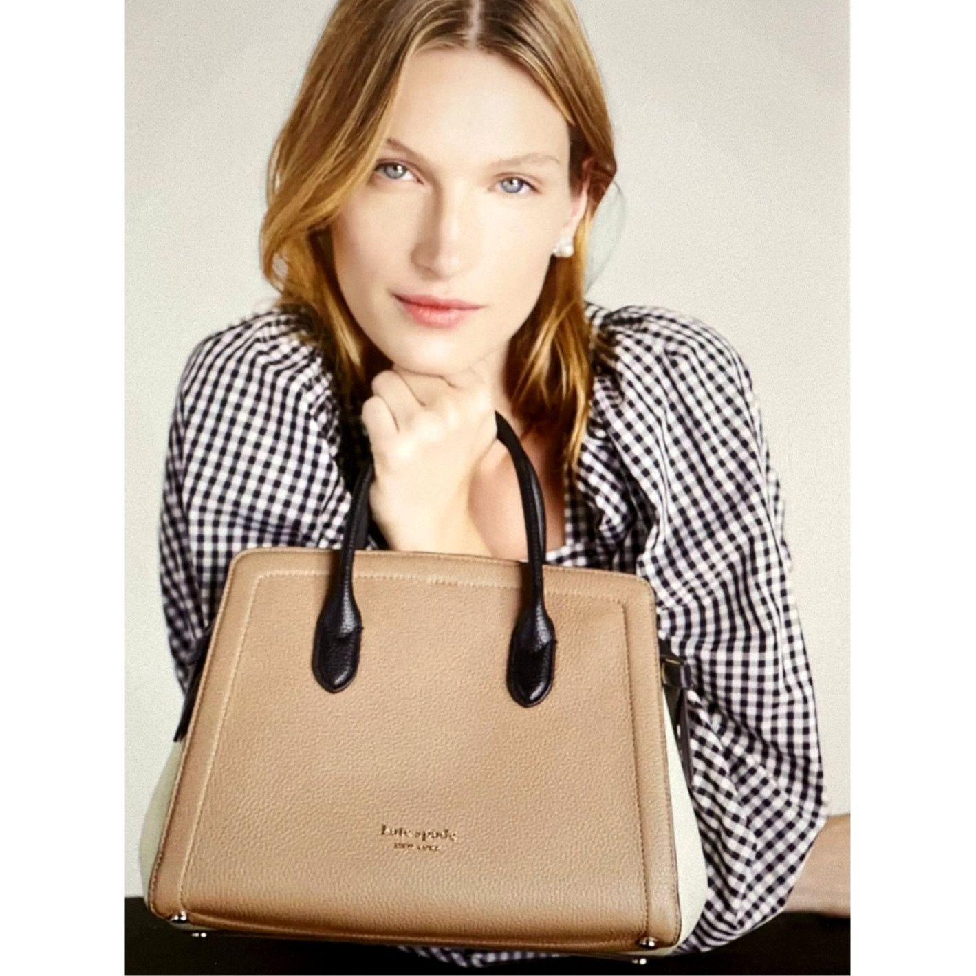 Kate Spade Kate Spade Knott Colorblock Leather Satchel Kraft Paper Size ONE SIZE - 11 Thumbnail