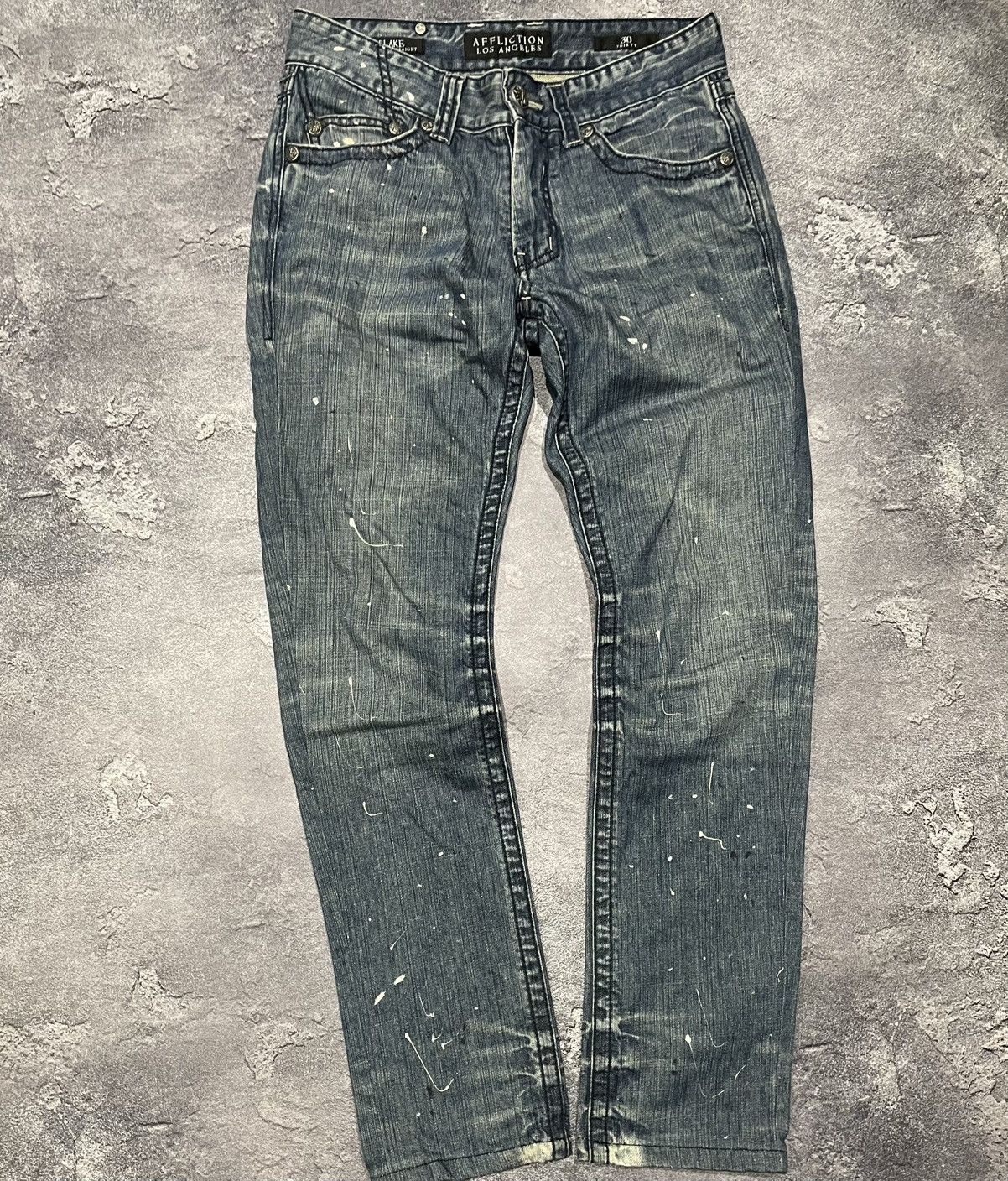 Affliction × Vintage Crazy Y2K Vintage Affliction Faded Distressed Jeans Size US 30 / EU 46 - 3 Thumbnail